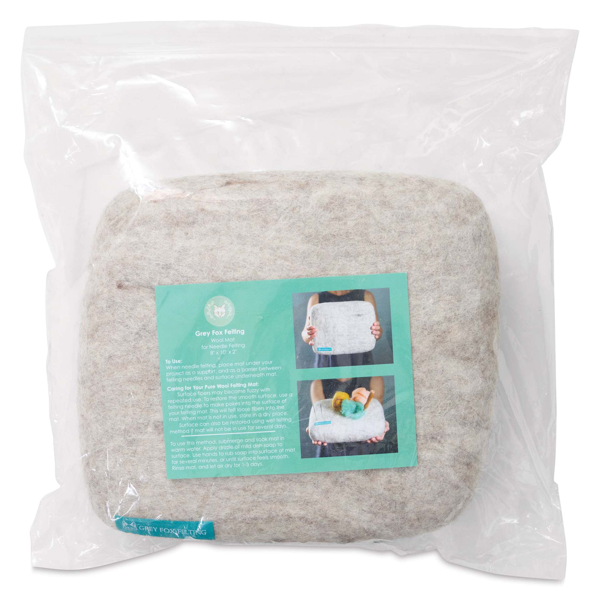 Grey Fox Felting Wool Needle Felting Mat, front of the packaging