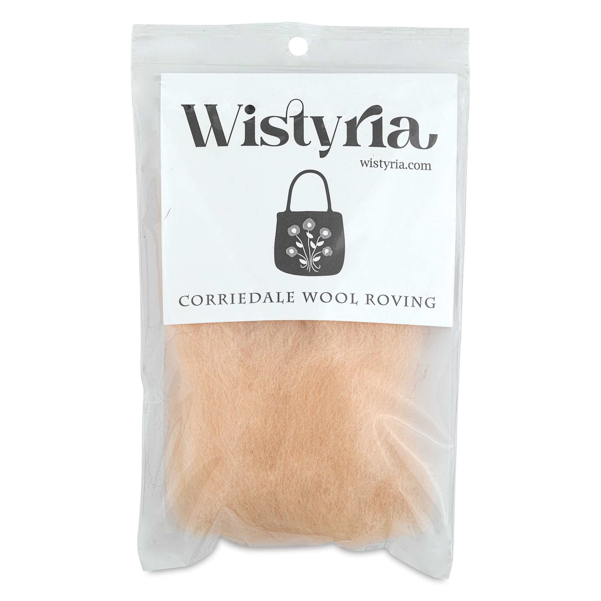 Wistyria Editions 100% Wool Roving - Soft Peach, 14" - front of packaging