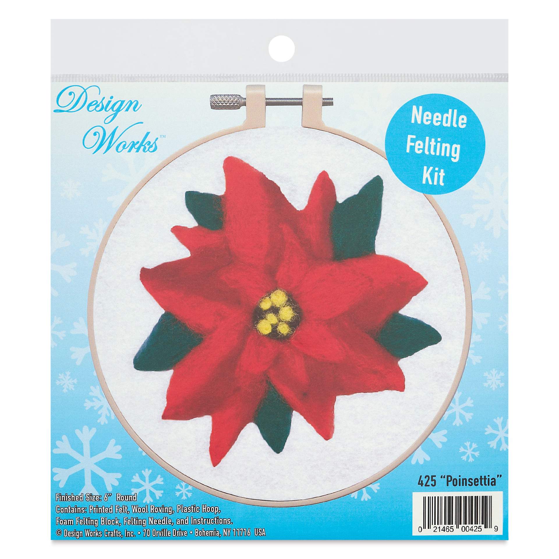Design Works Needle Felting Kit - Poinsettia front of packaging