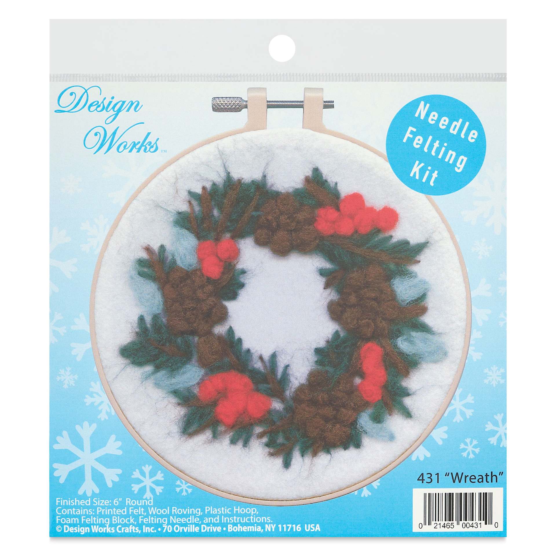 Design Works Needle Felting Kit - Wreath front of packaging