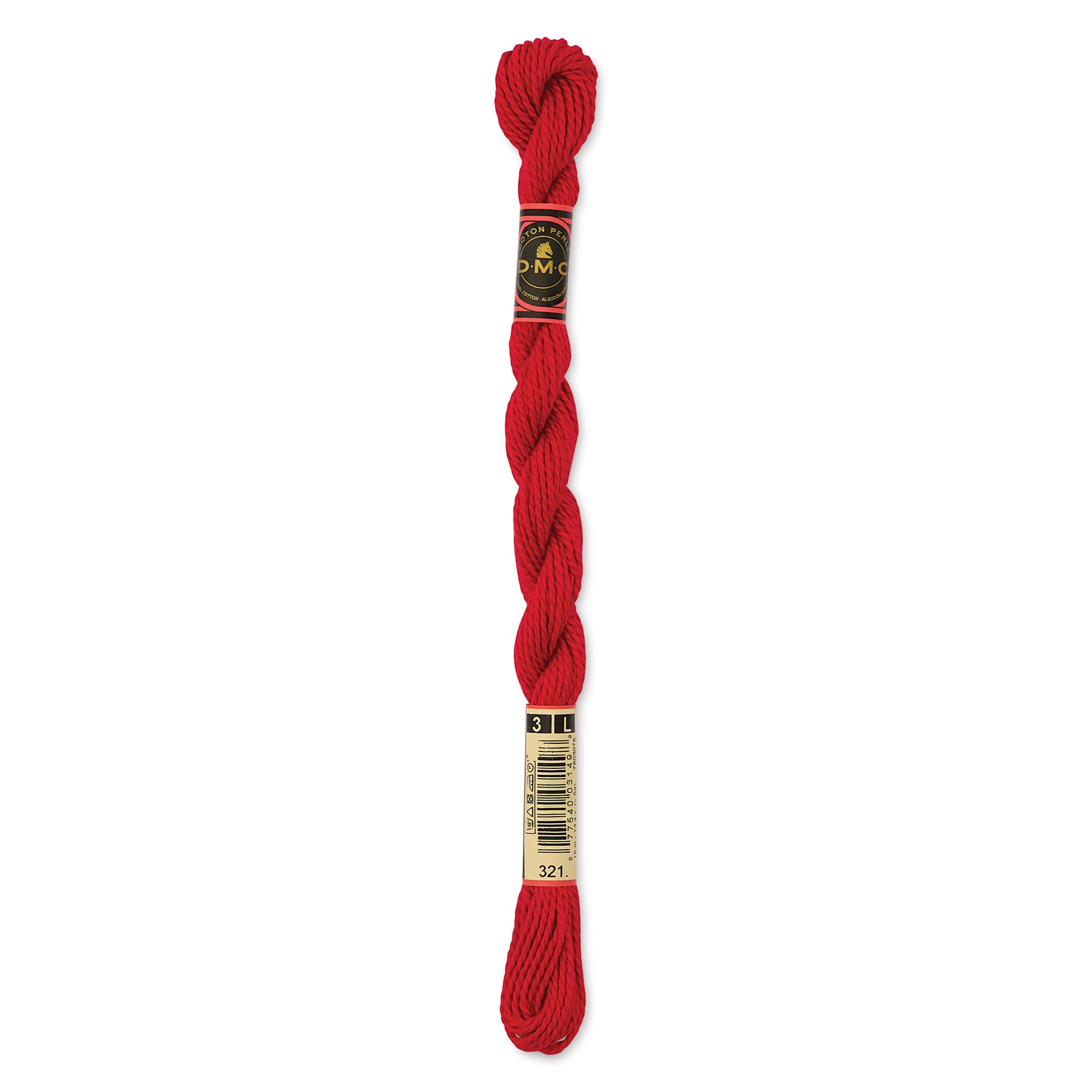 DMC Pearl Cotton Thread - 321 Red, Size 3
