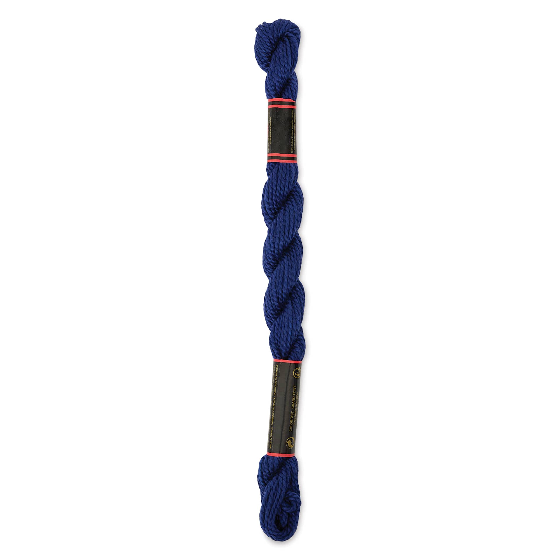 DMC Pearl Cotton Thread - 336 Navy Blue, Size 3 showing back of packaging