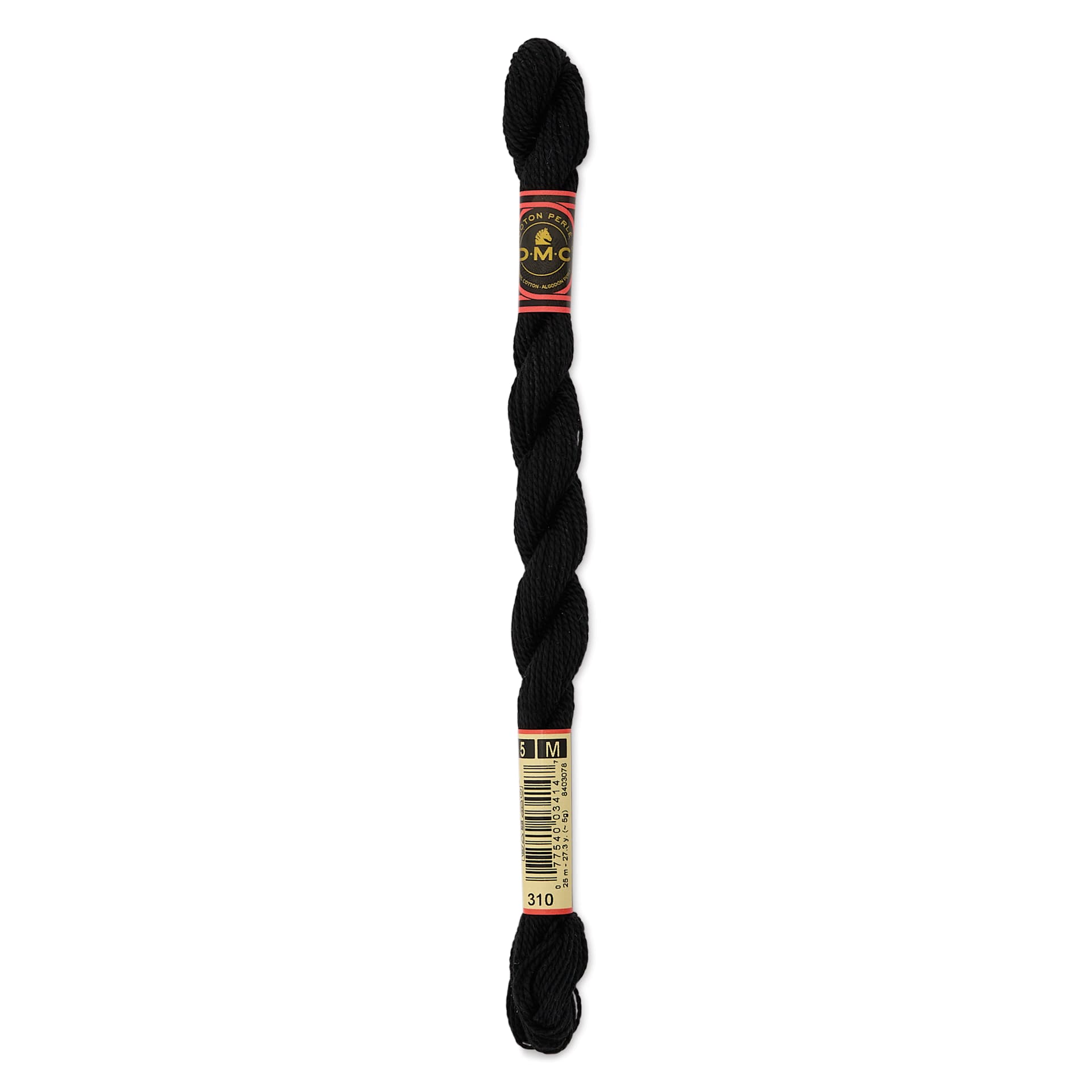 DMC Pearl Cotton Thread - 310 Black, Size 5