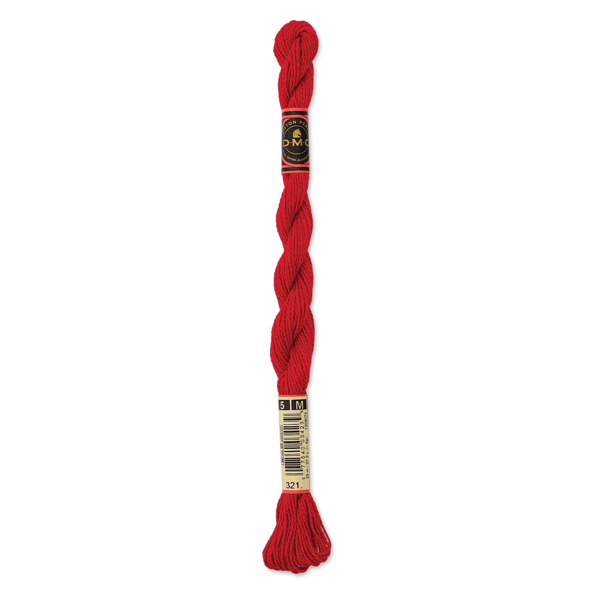 DMC Pearl Cotton Thread - 321 Red, Size 5