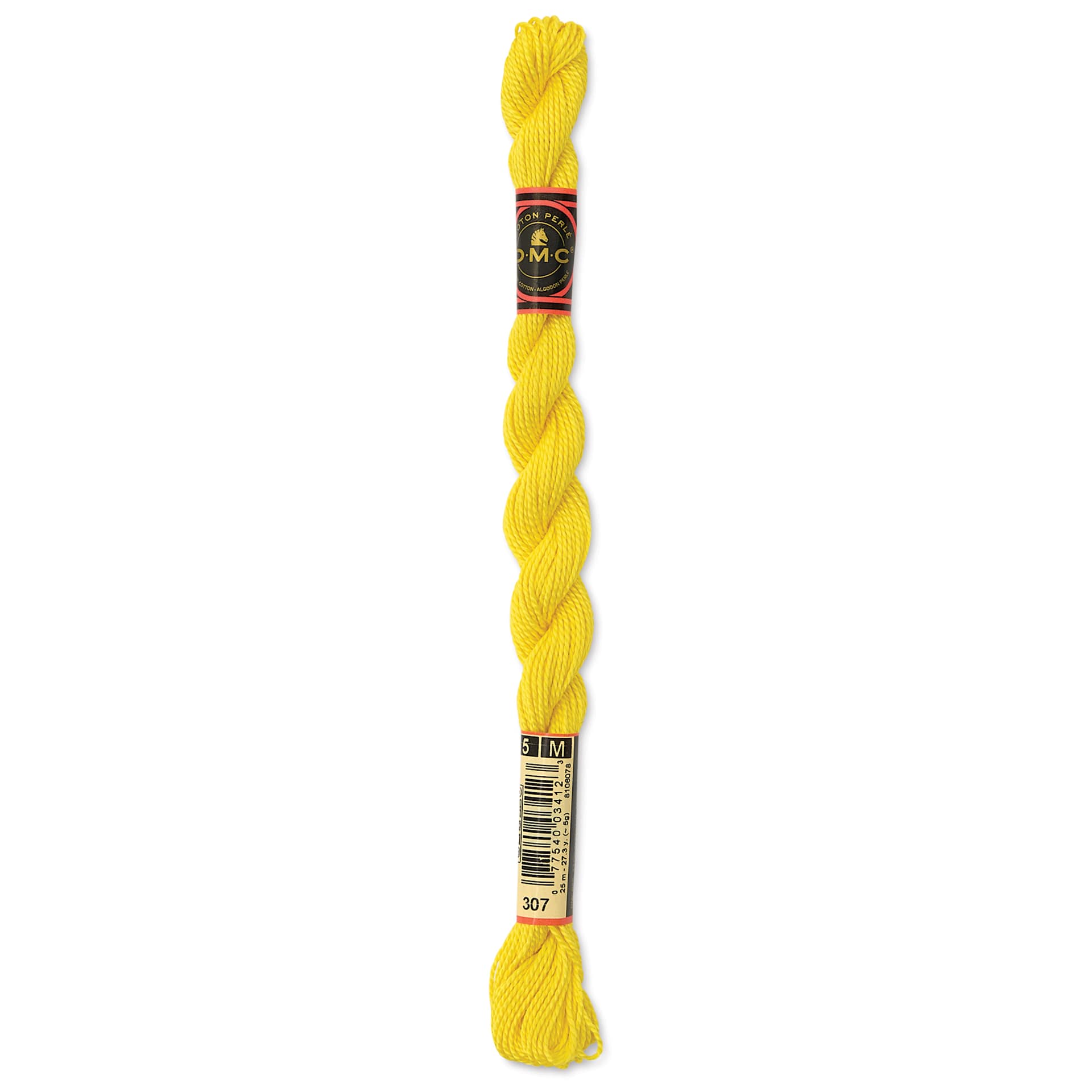 DMC Pearl Cotton Thread - 307 Lemon, Size 5