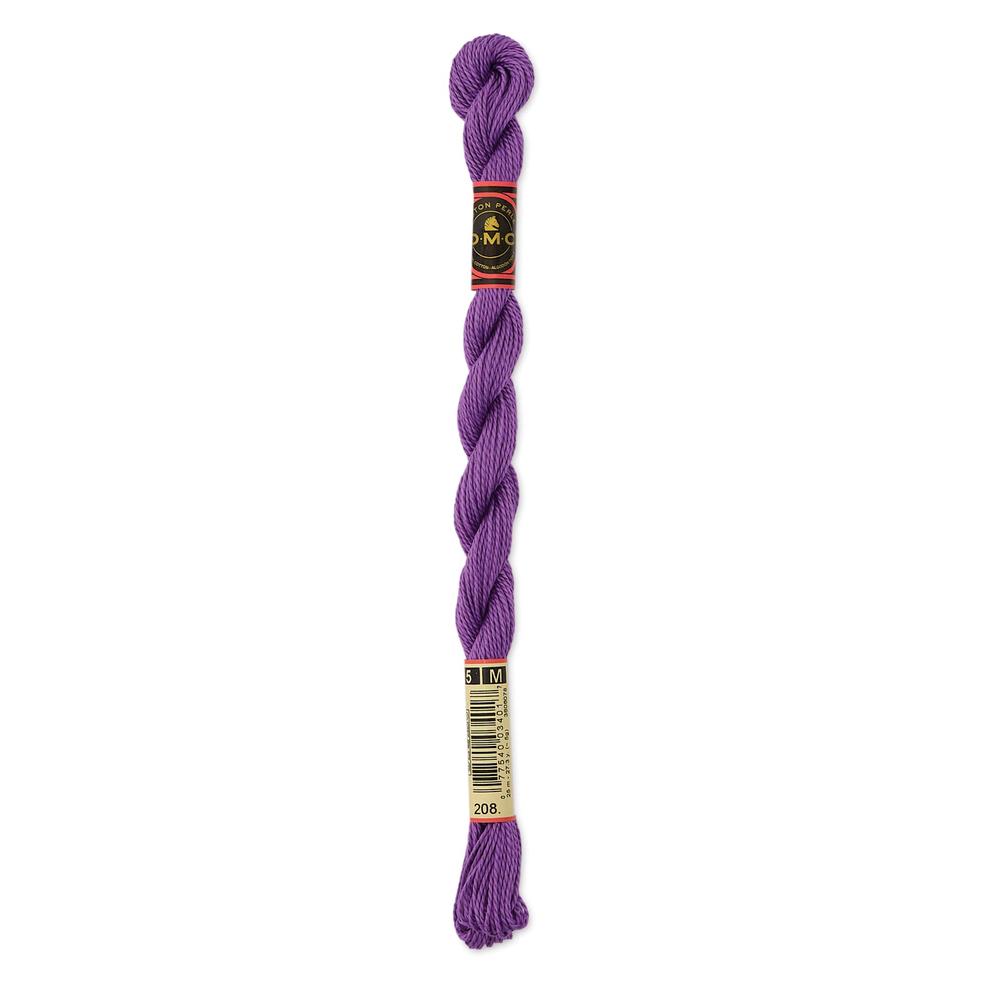 DMC Pearl Cotton Thread - 208 Very Dark Lavender, Size 5