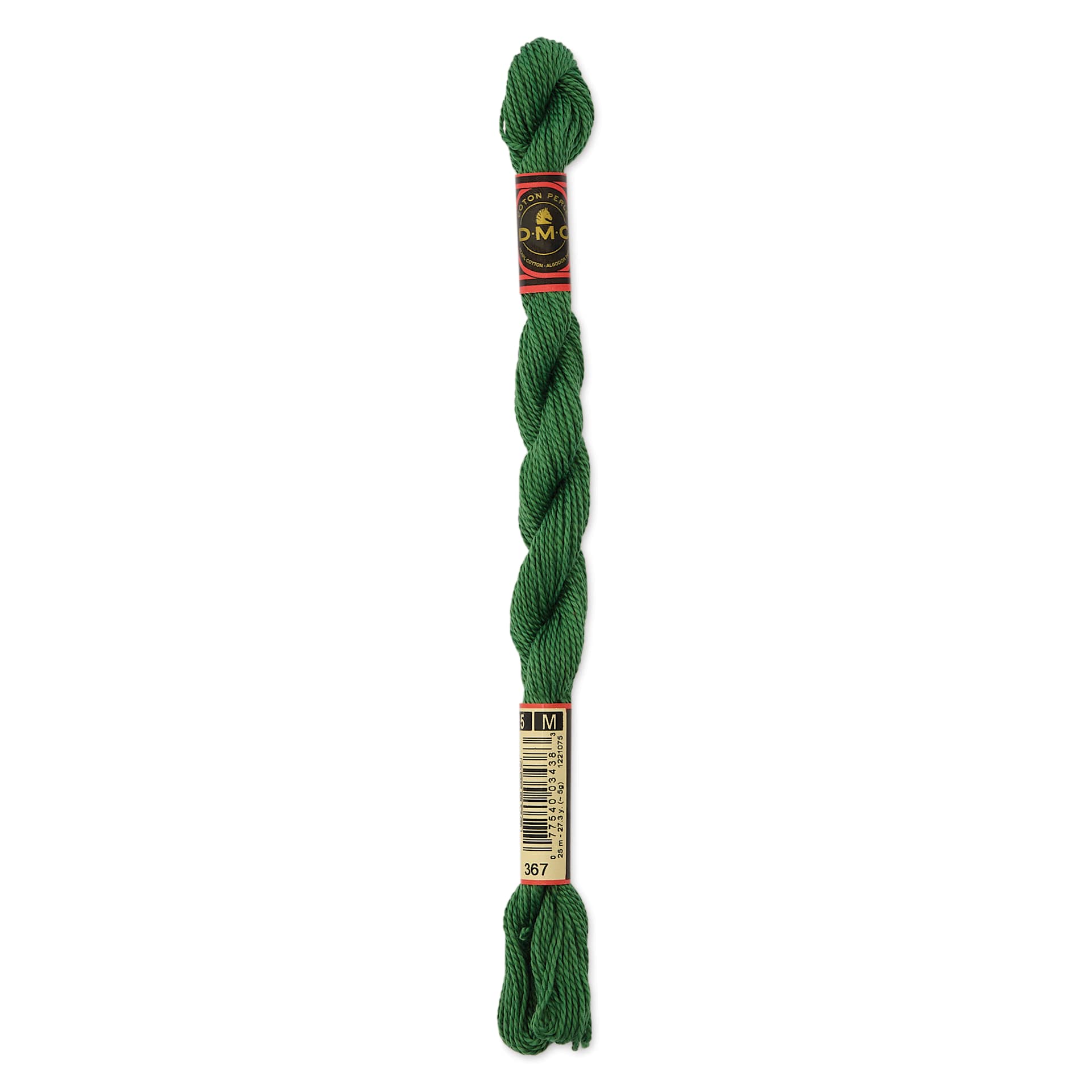 DMC Pearl Cotton Thread - 367 Dark Pistachio Green, Size 5
