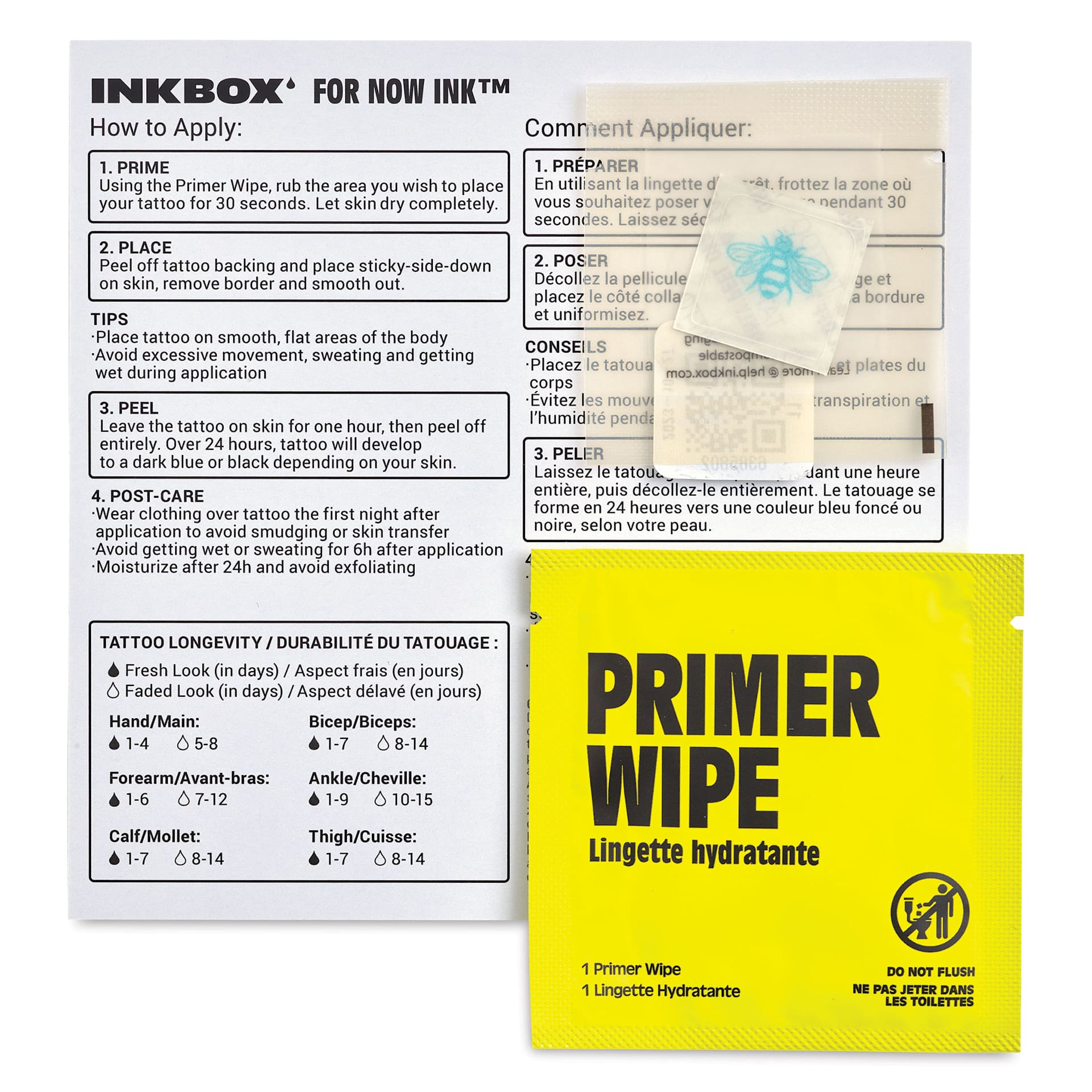 Inkbox Semi-Permanent Tattoos - Bebo, 1" x 1"