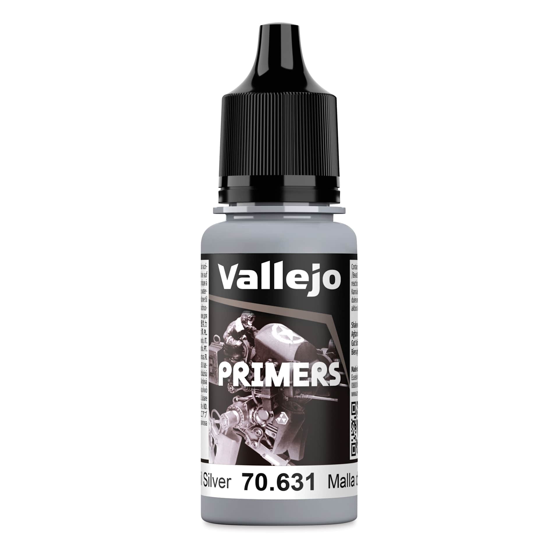 Vallejo Airbrush Primer - Chainmail Silver, 18 ml