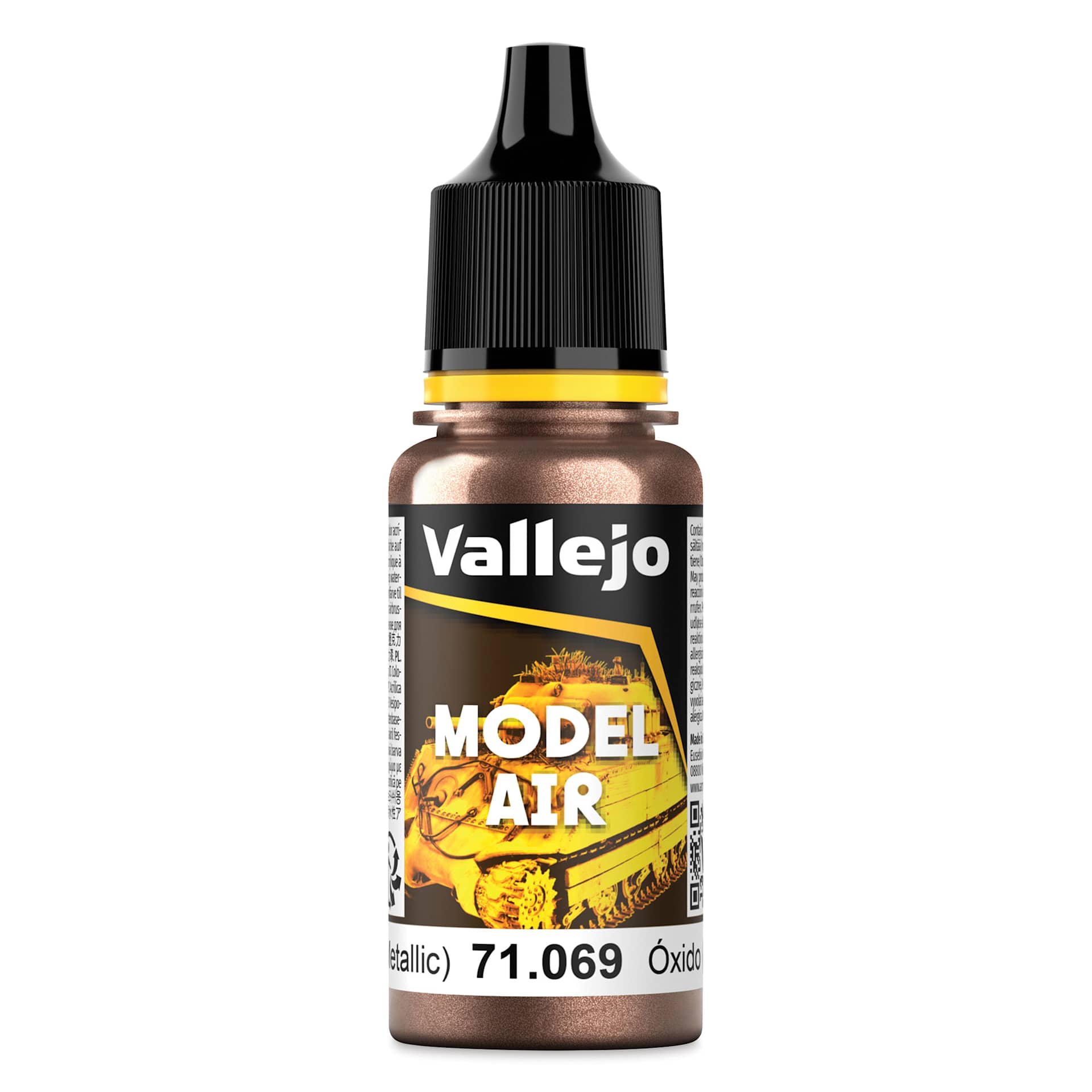 Vallejo Model Air Acrylic Paint - Rust Metallic, 18 ml