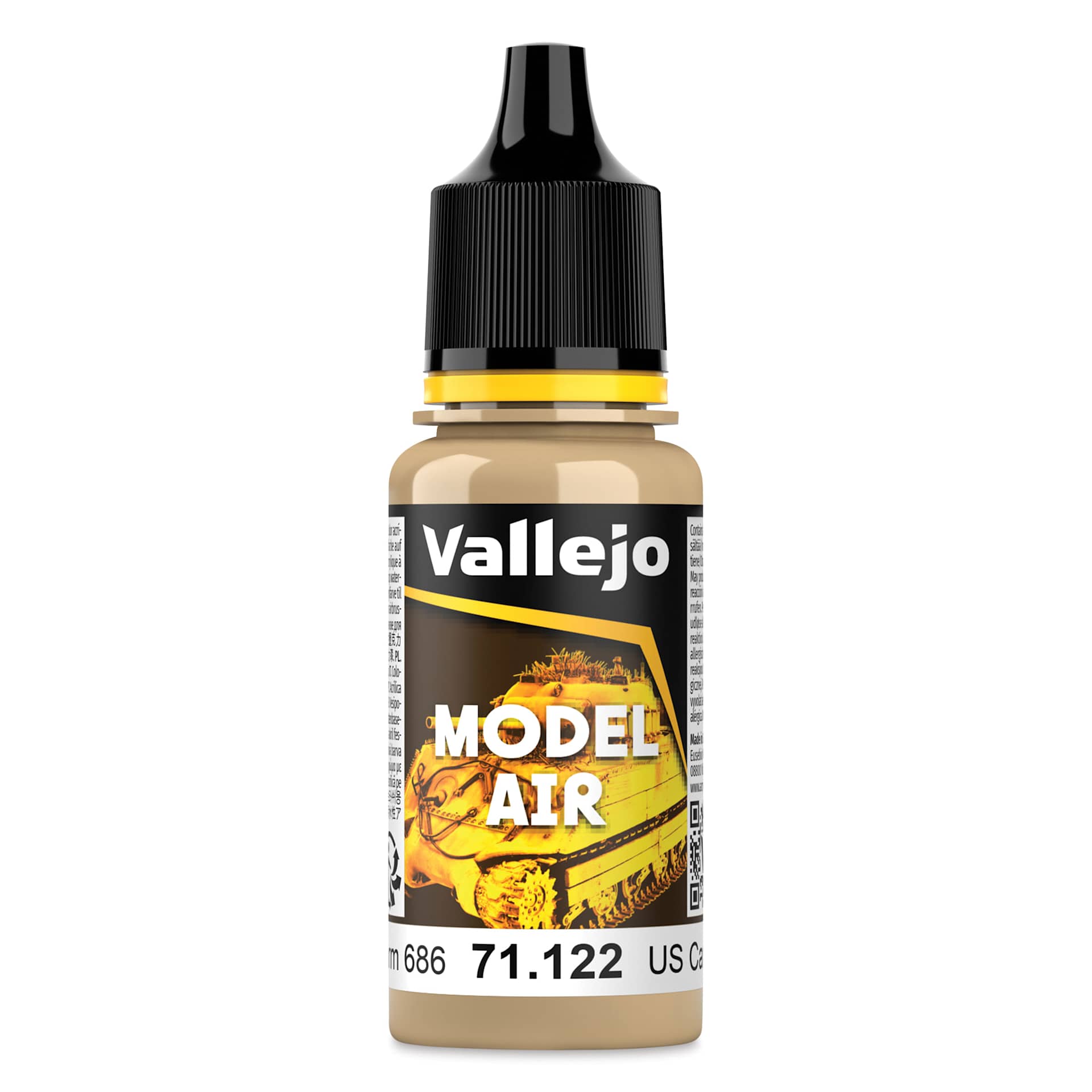 Vallejo Model Air Acrylic Paint - US Desert Armour, 18 ml