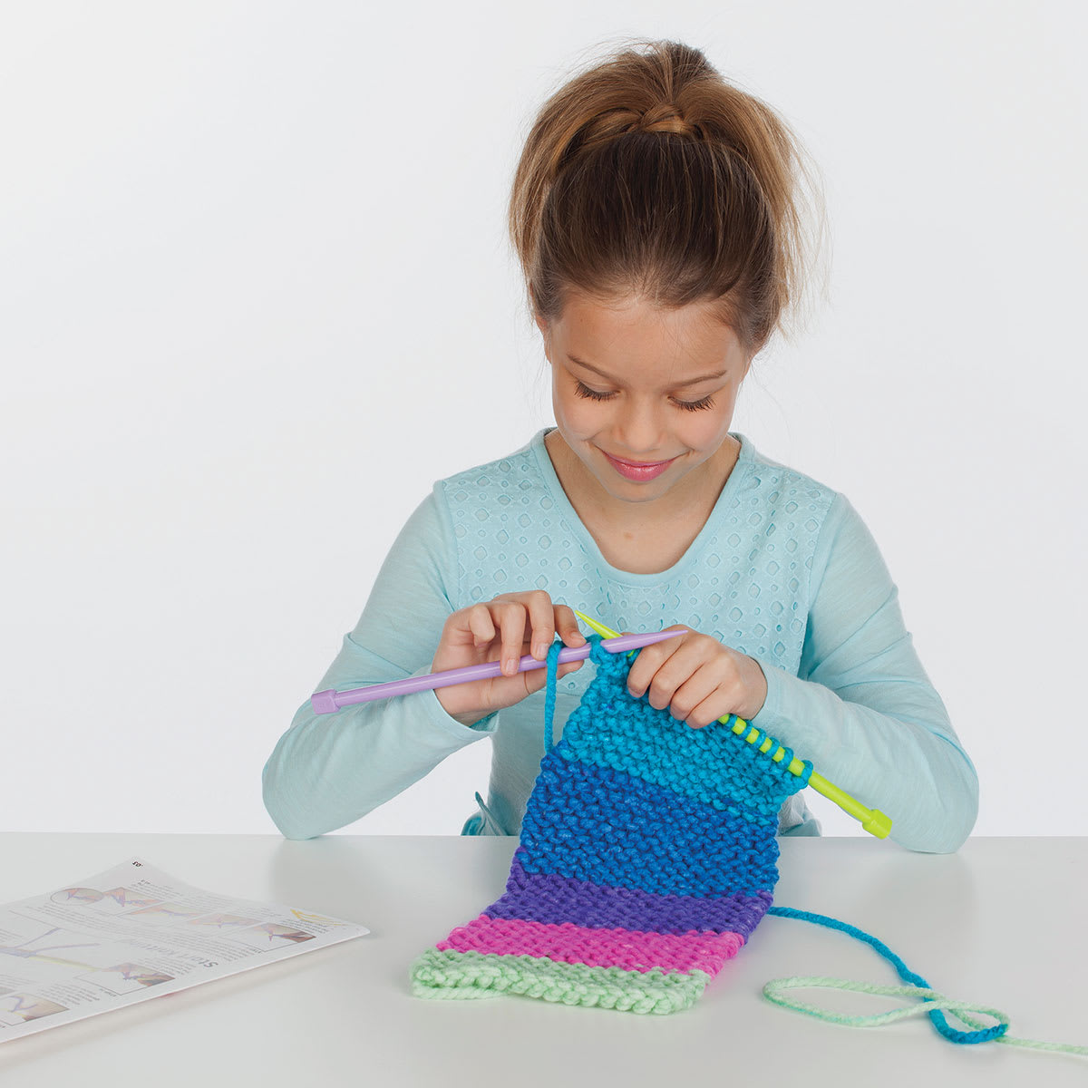 Creativity for Kids Learn to Knit Pocket Scarf Kit (Child knitting pocket scarf)