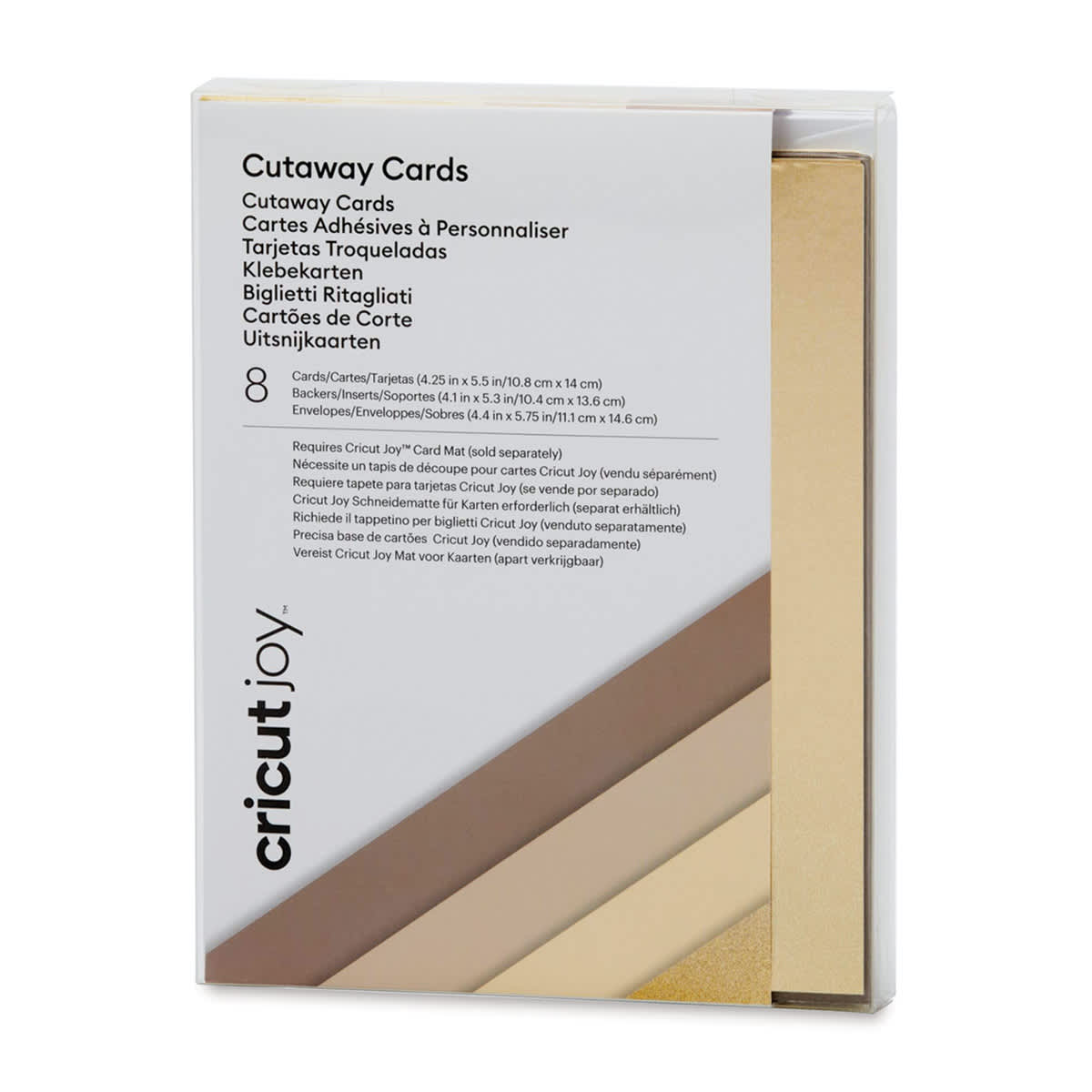 Cricut Joy Cutaway Cards, Inserts, and Envelopes - Neutral Sampler, Pkg of 8 (Package)