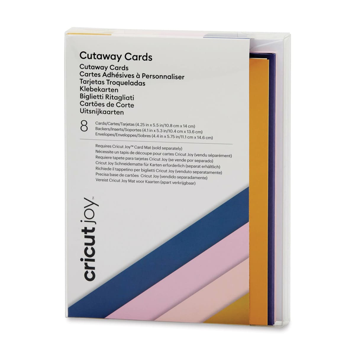 Cricut Joy Cutaway Cards, Inserts, and Envelopes - Spring Rain Sampler, Pkg of 8 (Package)