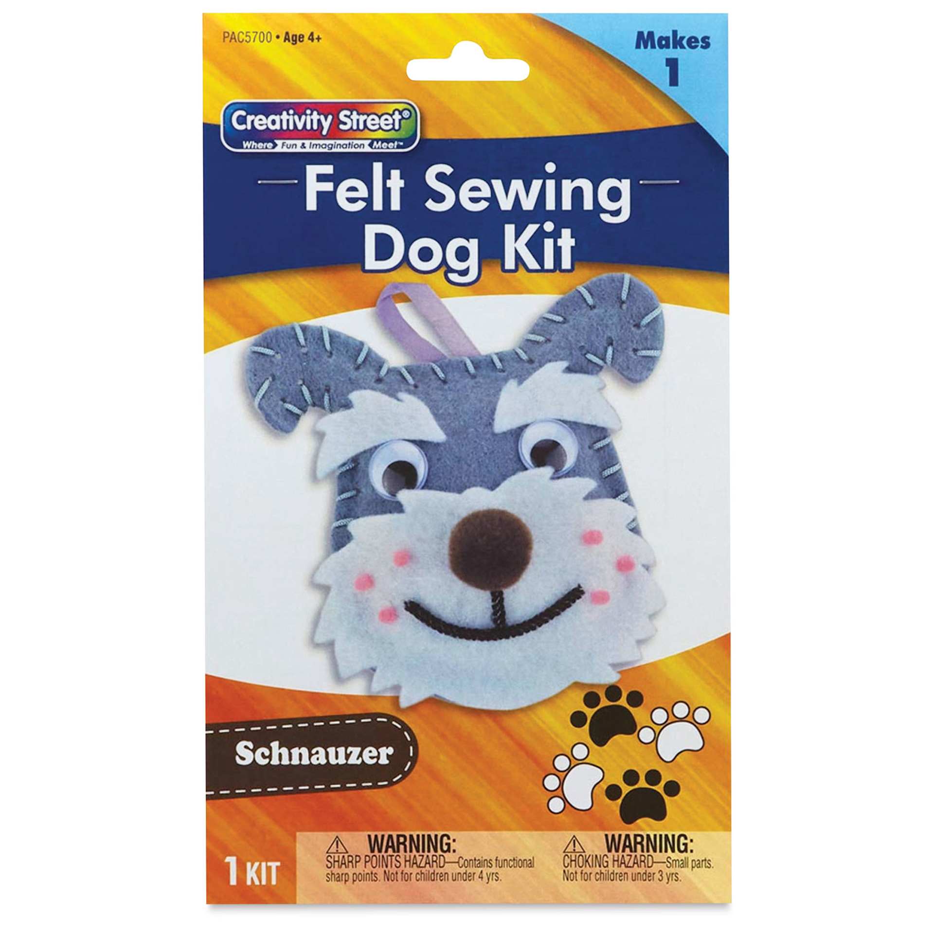 Creativity Street Felt Sewing Kit - Schnauzer (front of packaging)