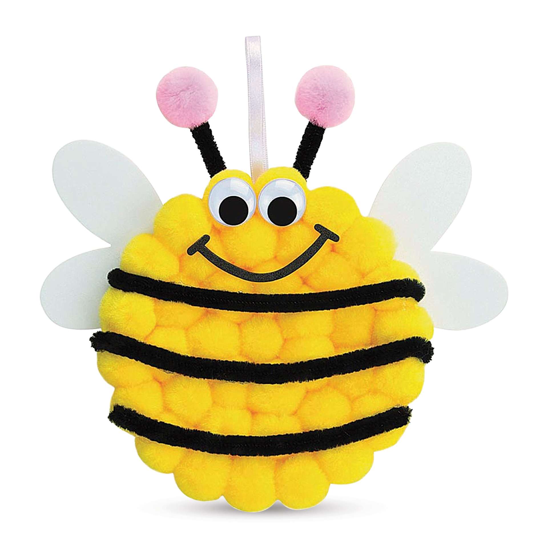 Creativity Street Pom Pon Animal Plate Kit - Bee (finished plate bee)