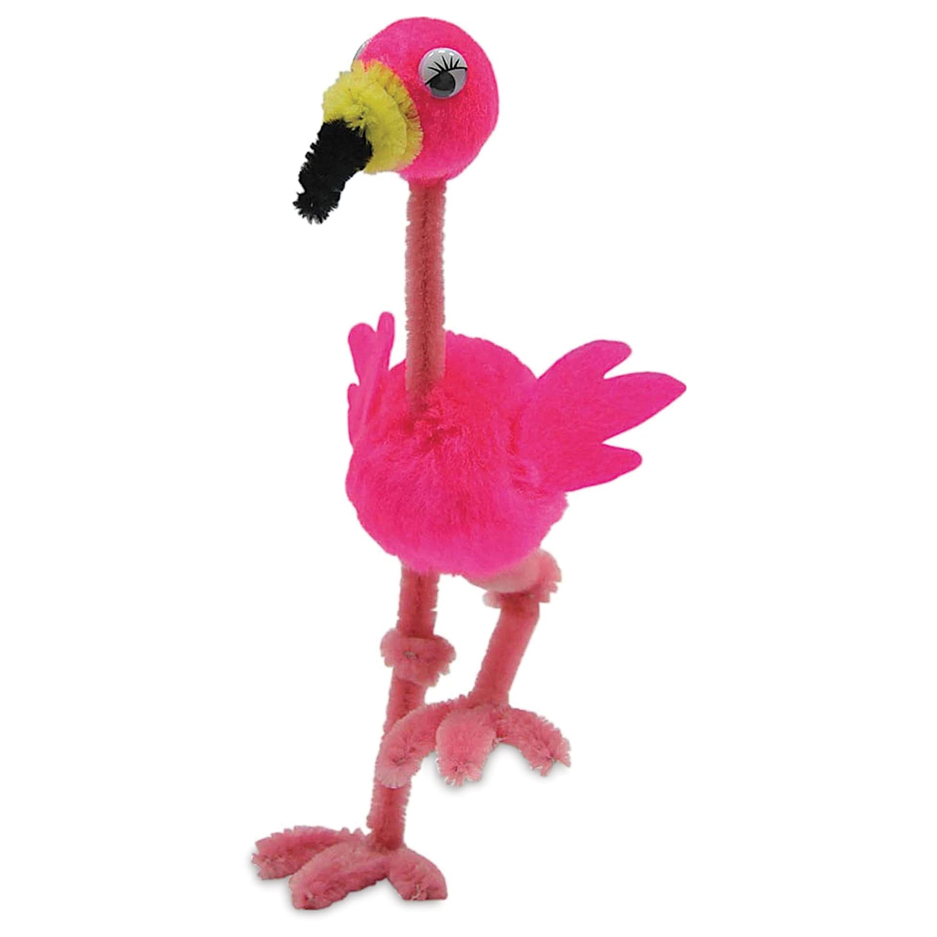 Creativity Street Pom Pon Animal Kit - Flamingos, Set of 4 (finished flamingo)