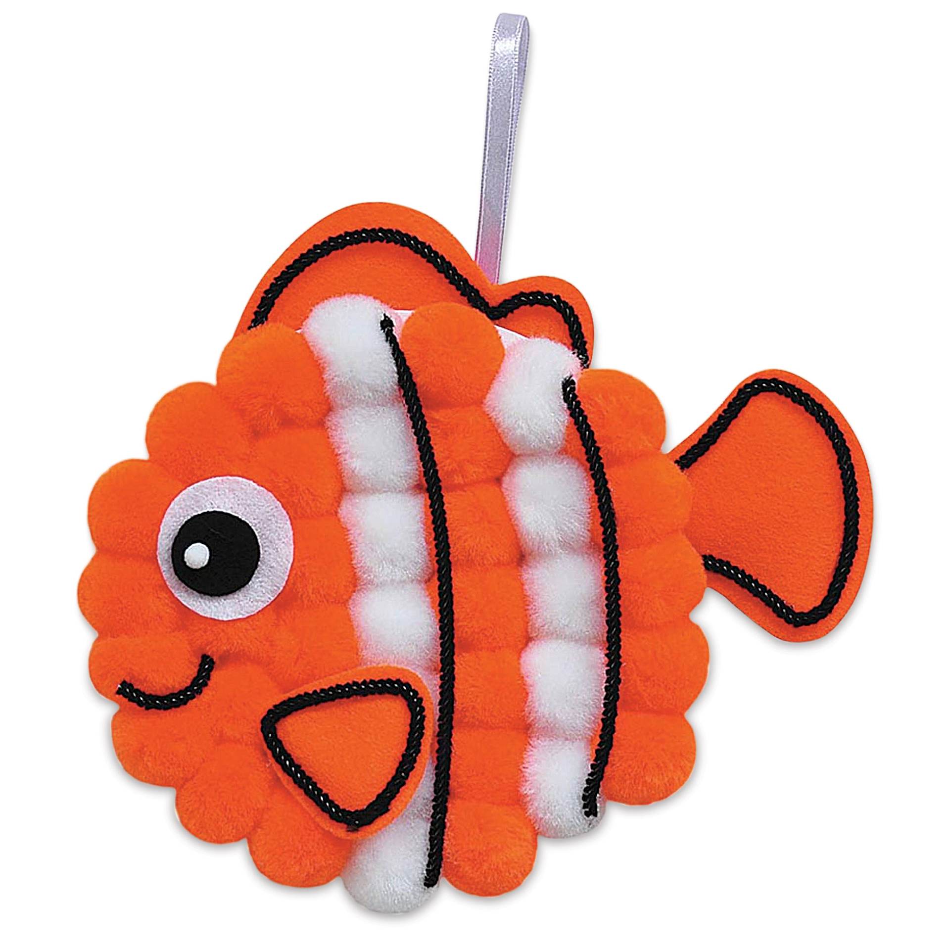 Creativity Street Pom Pon Animal Plate Kit - Clownfish (finished plate clownfish)
