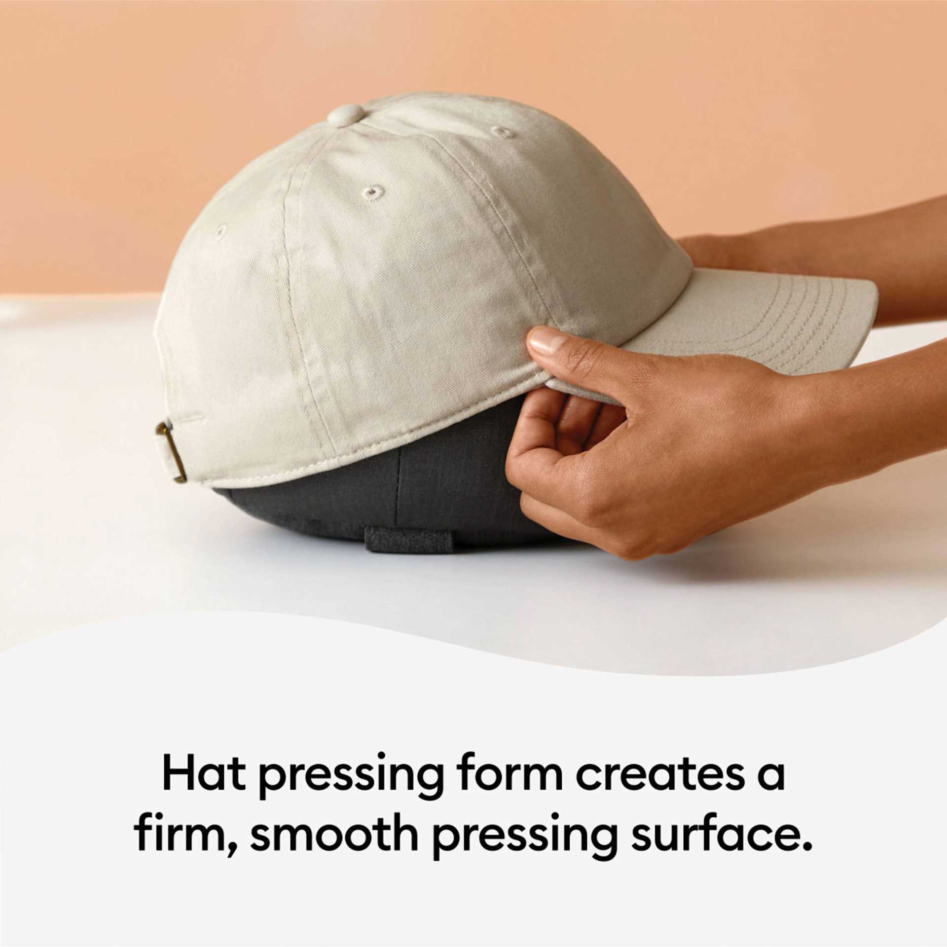 Cricut Hat Press (hat being put on the pressing form)