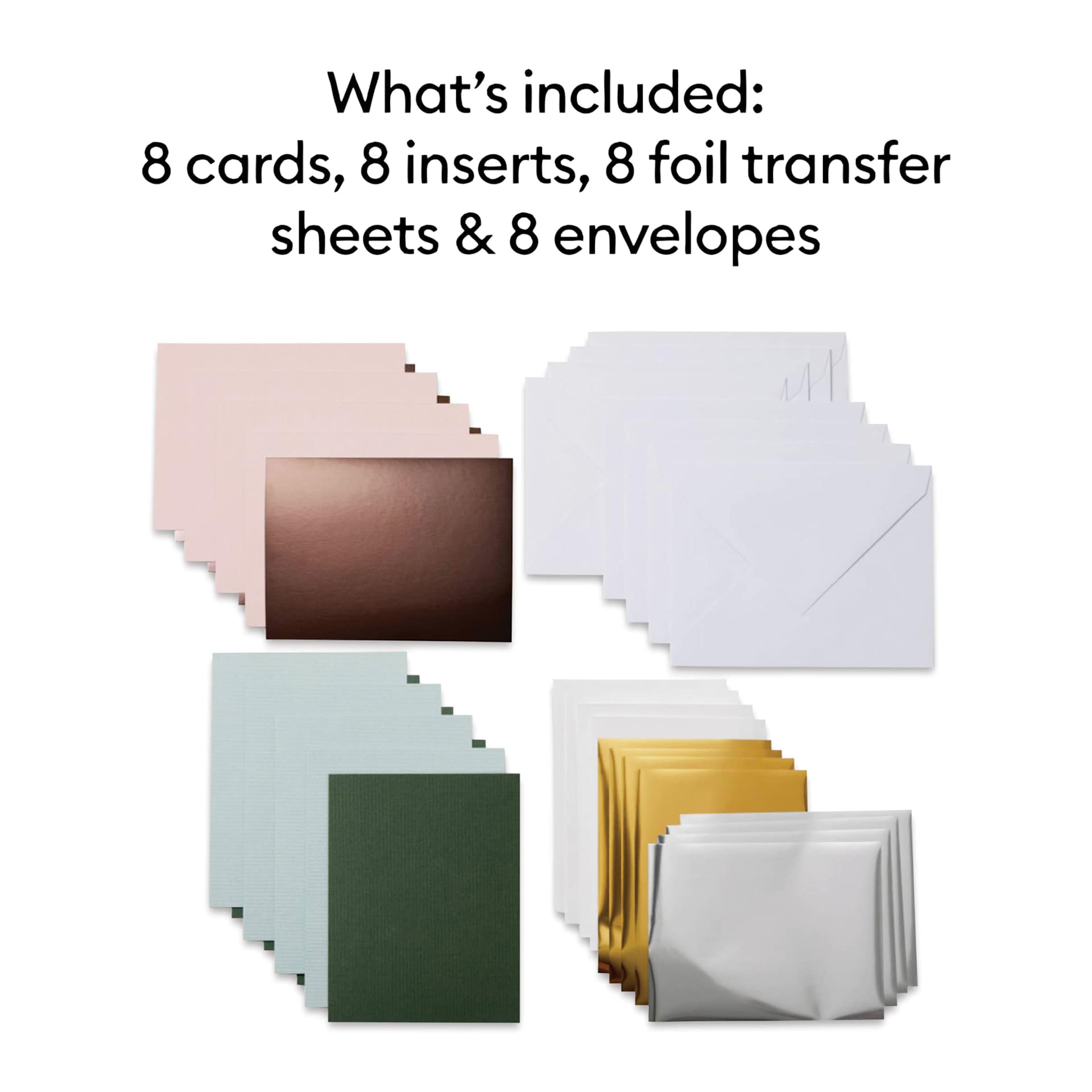 Cricut Joy Foil Transfer Cards, Inserts, and Envelopes - Forest Grove, A6, Pkg of 8 (set contents)