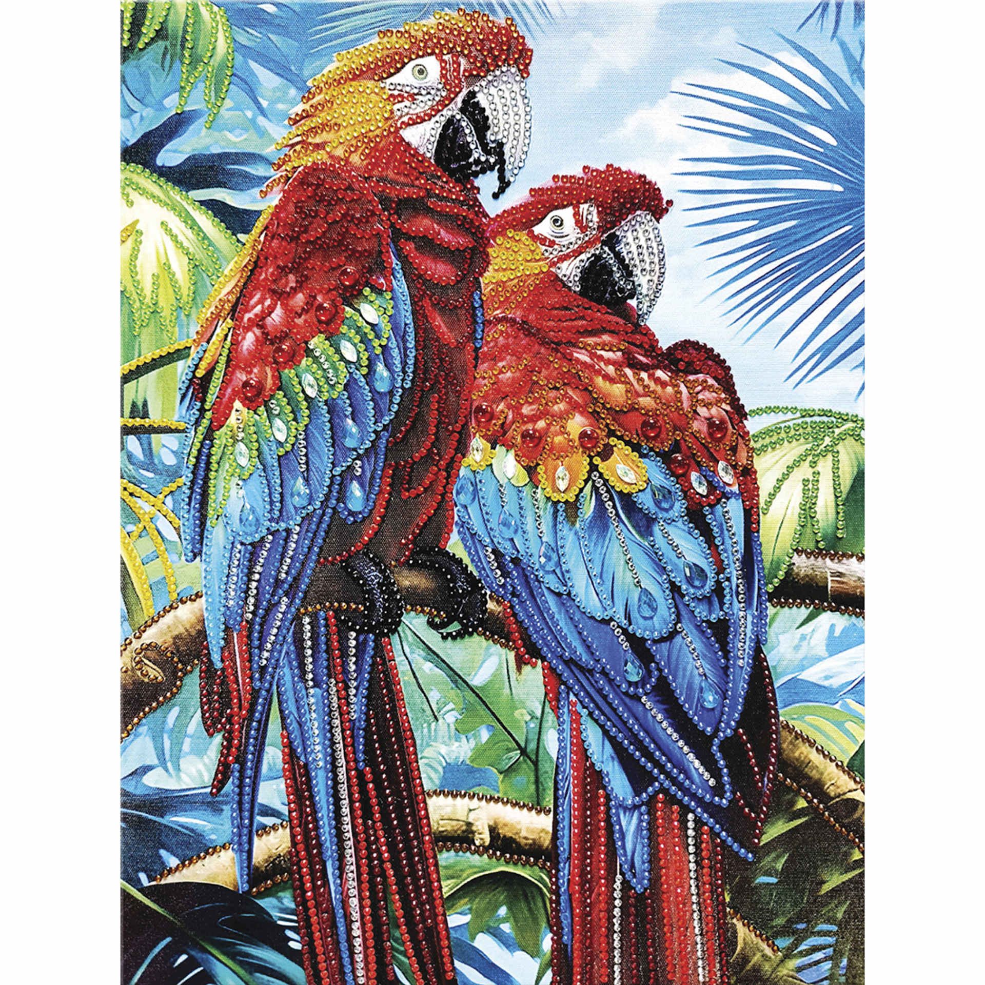 Craft Medley Diamond Painting Canvas Art Kit - Parrots