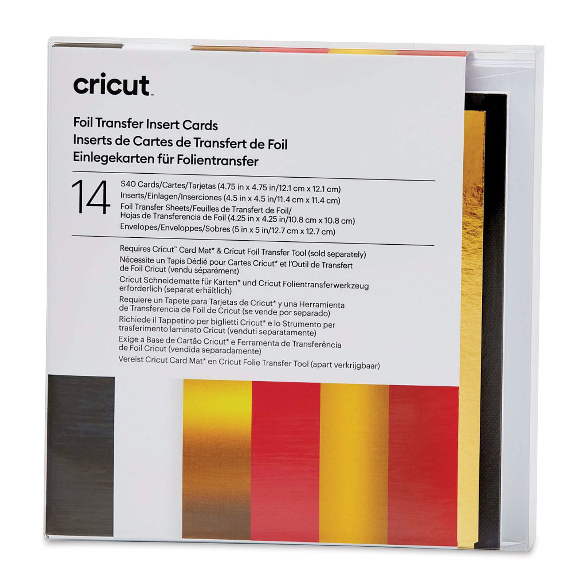 Cricut Foil Transfer Cards, Inserts, and Envelopes - Royal Flush, Pkg of 14