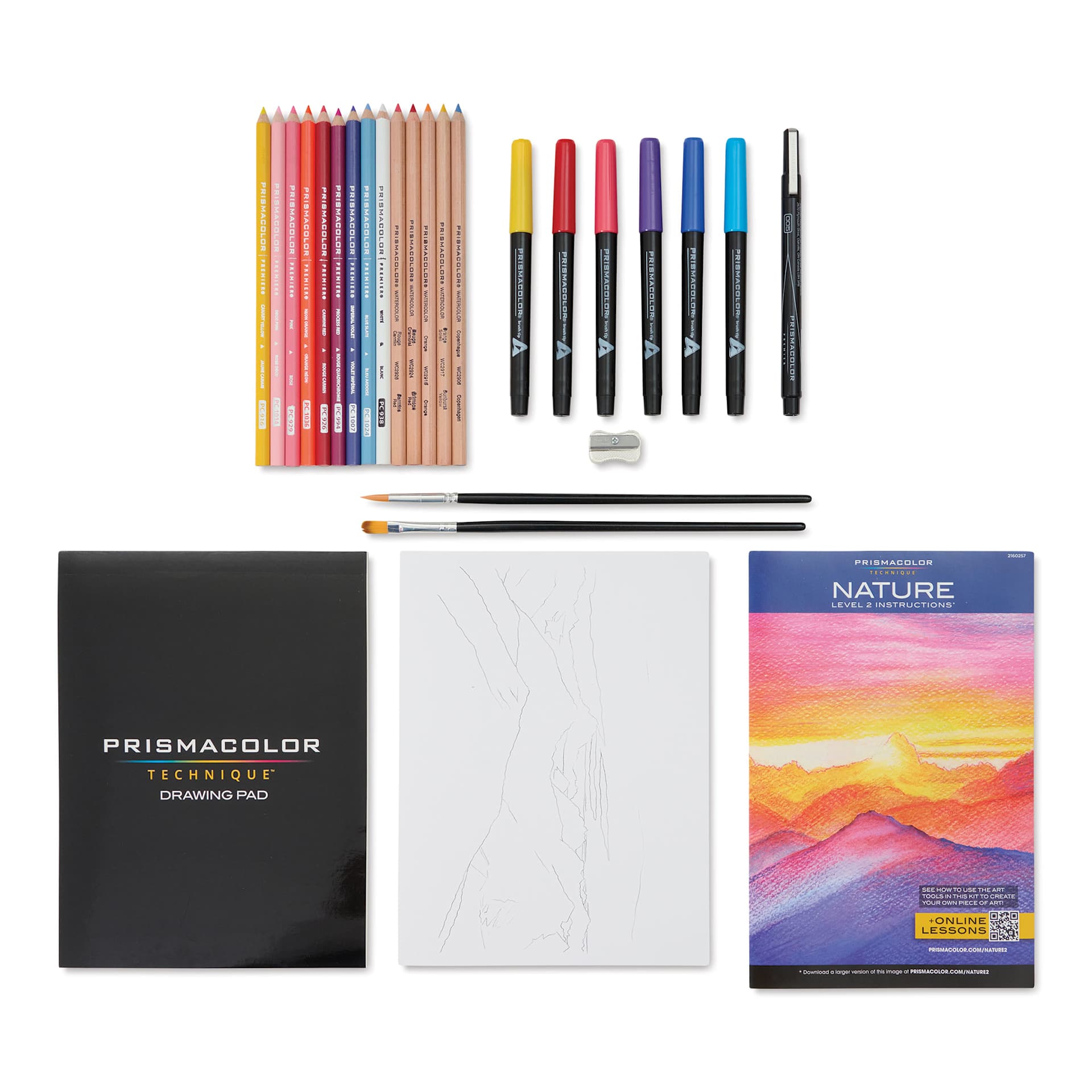 Prismacolor Technique Nature Drawing Set - Level 2, Color & Style (set contents)
