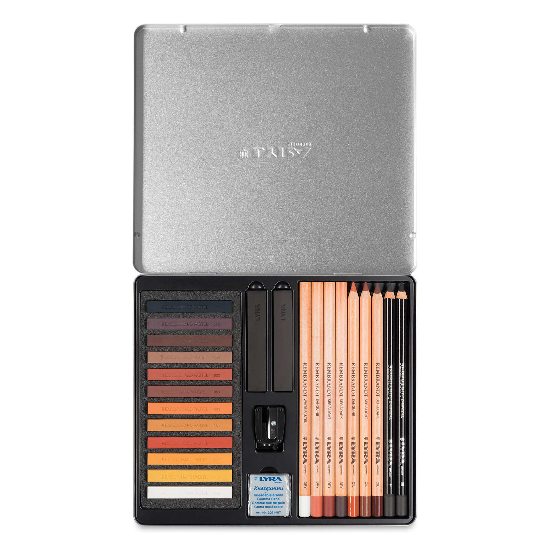 Lyra Brown Tones Sketching Set (contents in open tin)
