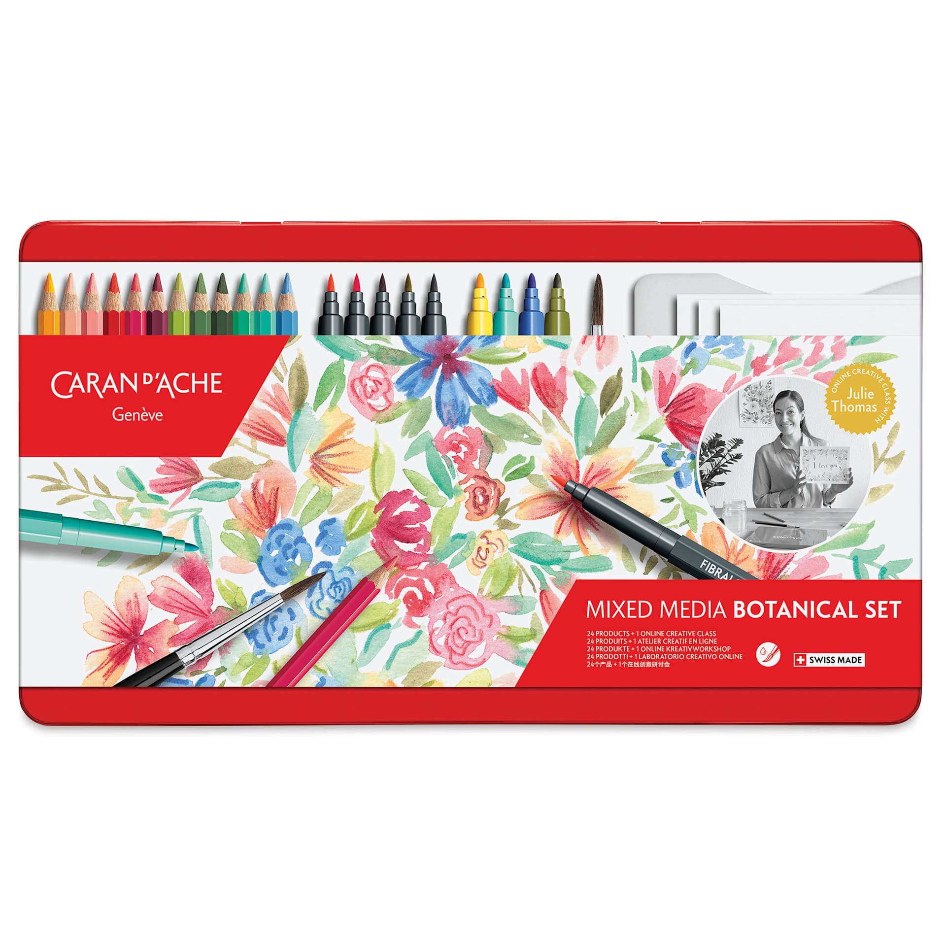 Caran d'Ache Mixed Media Botanical Set, front of the packaging