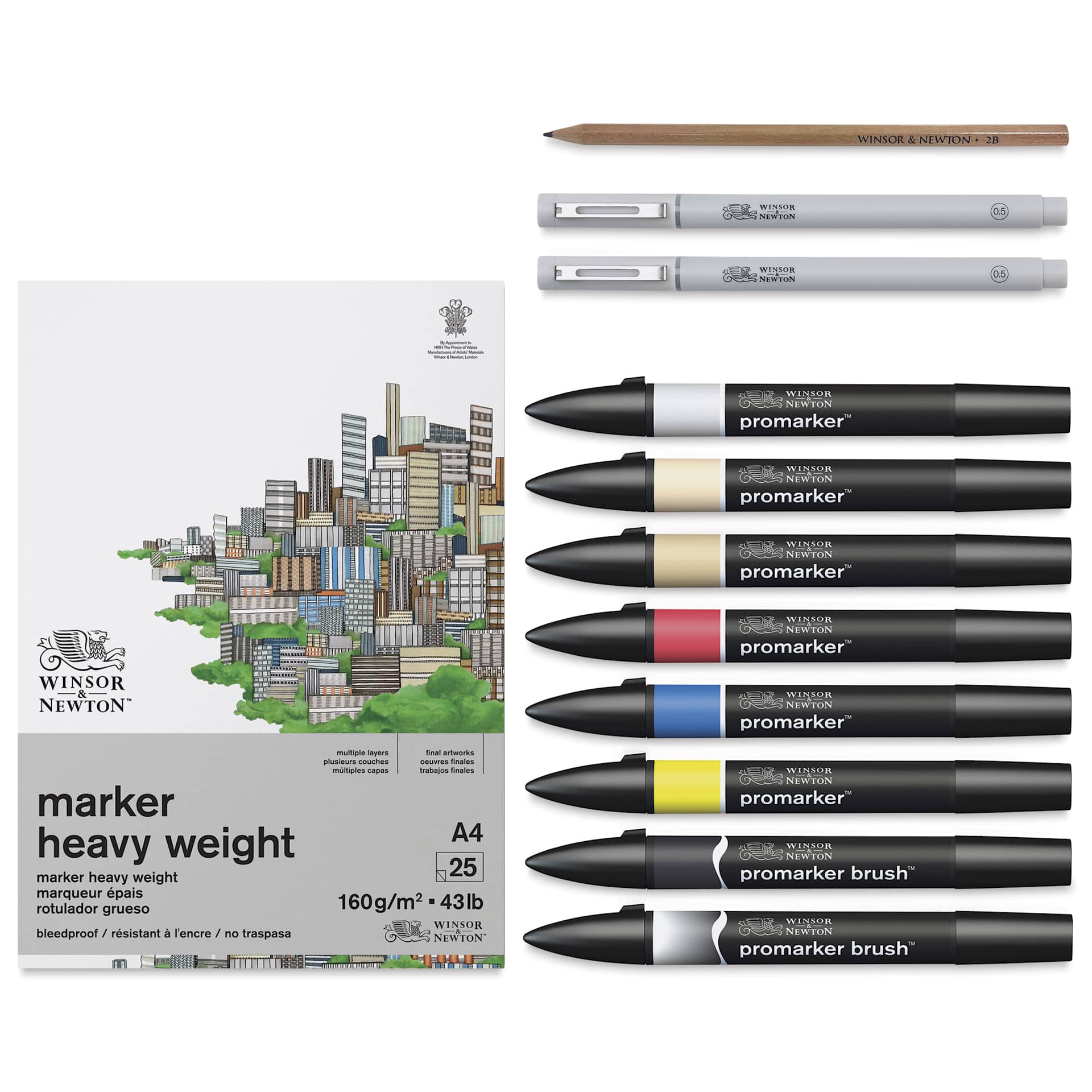 Winsor & Newton Mixed Media Manga Set, contents