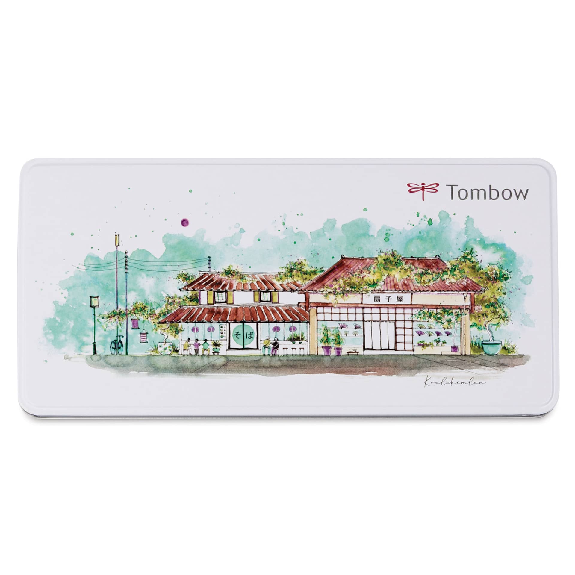 Tombow Urban Sketching Set - Japanese Edition, Set of 8, closed metal tin