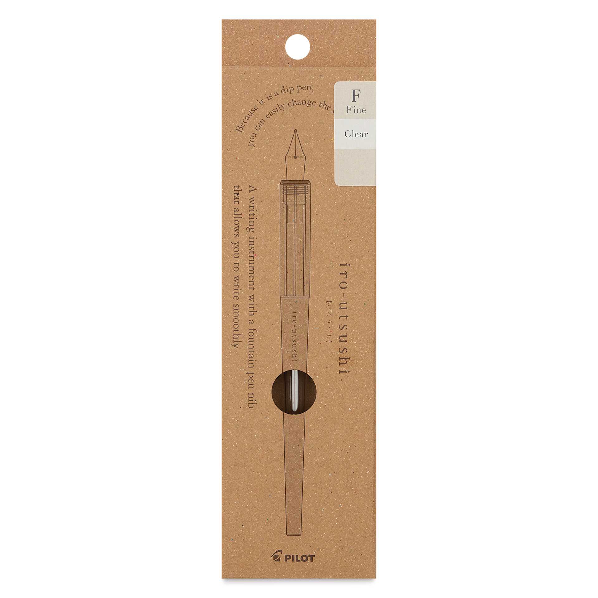Pilot Iro-Utsushi Dip Pen - Clear, Fine Nib, front of packaging