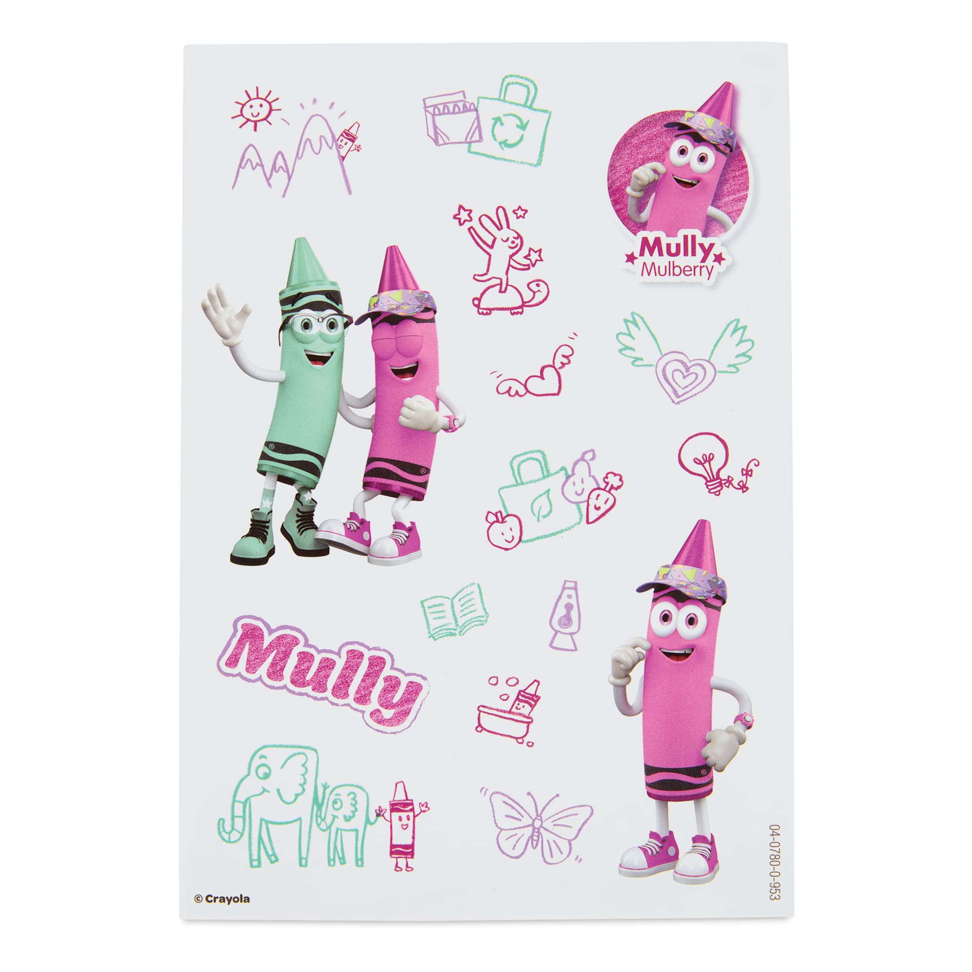 Crayola Limited Edition 60-Piece Art Set - Mauve Art Case included sticker sheet