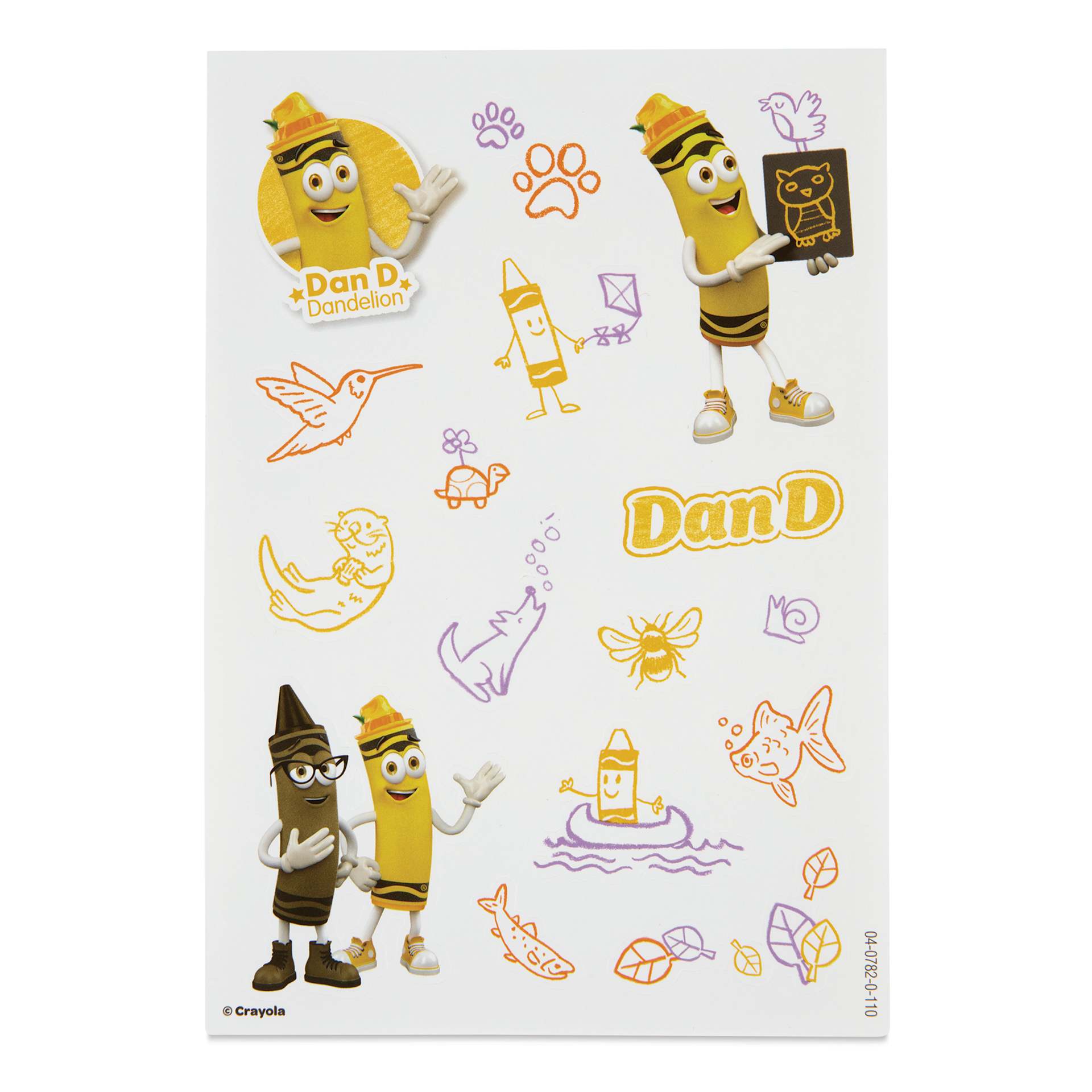 Crayola Limited Edition 60-Piece Art Set - Yellow Art Case, Assorted included sticker sheet