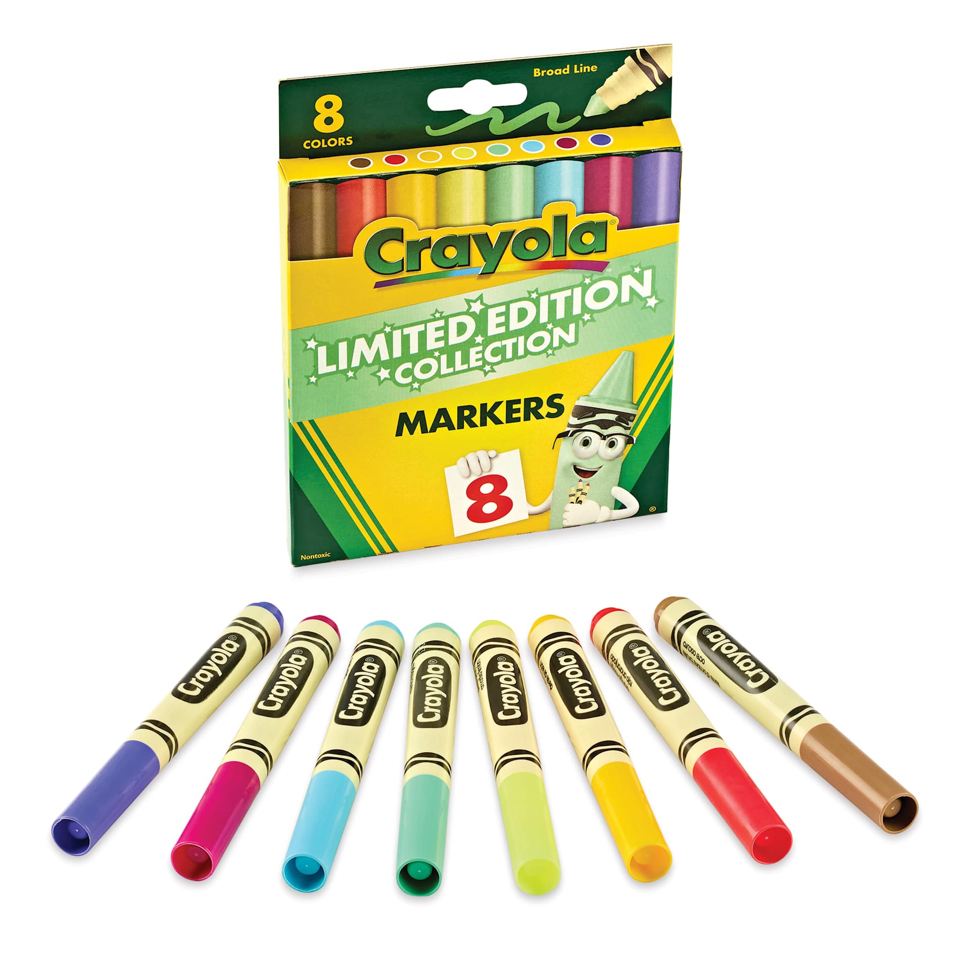 Crayola Broad Line Markers - Limited Edition, Set of 8, Retired Colors, set contents