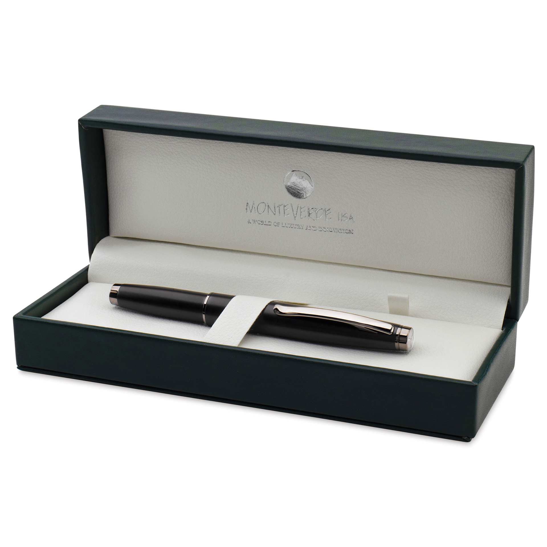 Monteverde Dakota Fountain Pen - Black Sky, Broad Nib, in packaging