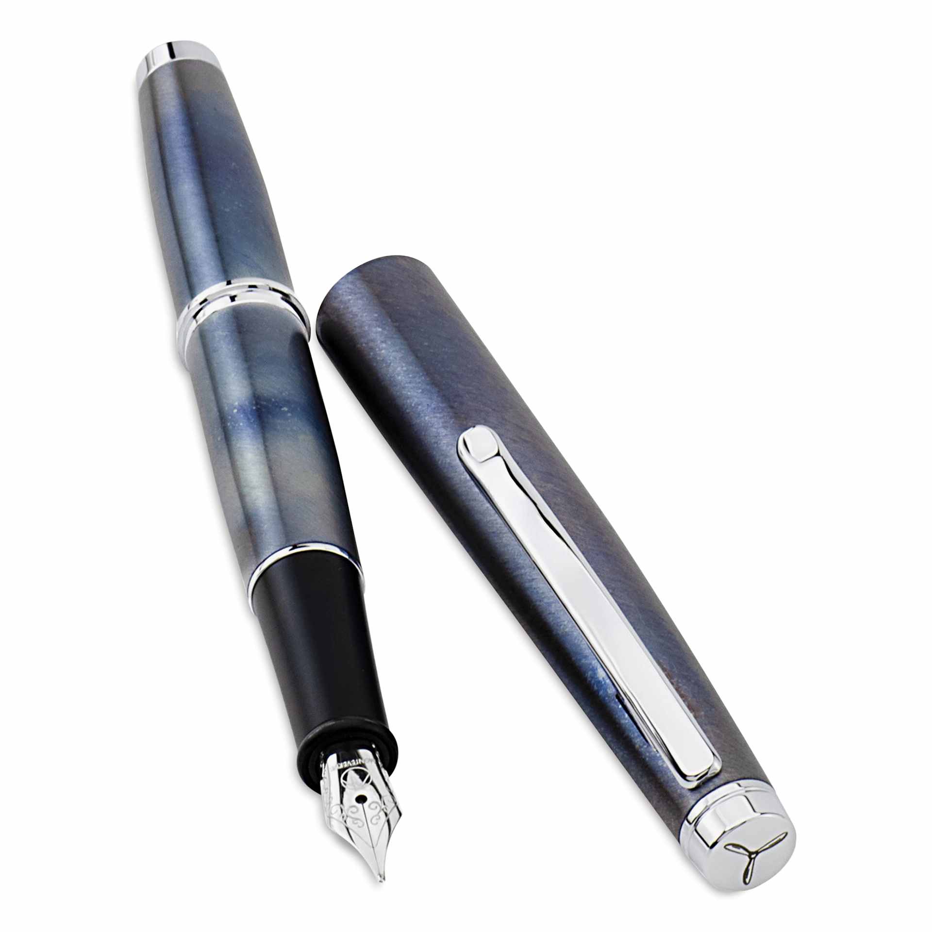 Monteverde Dakota Fountain Pen - Raw Flame, Medium Nib, cap off (image may show a different size nib)