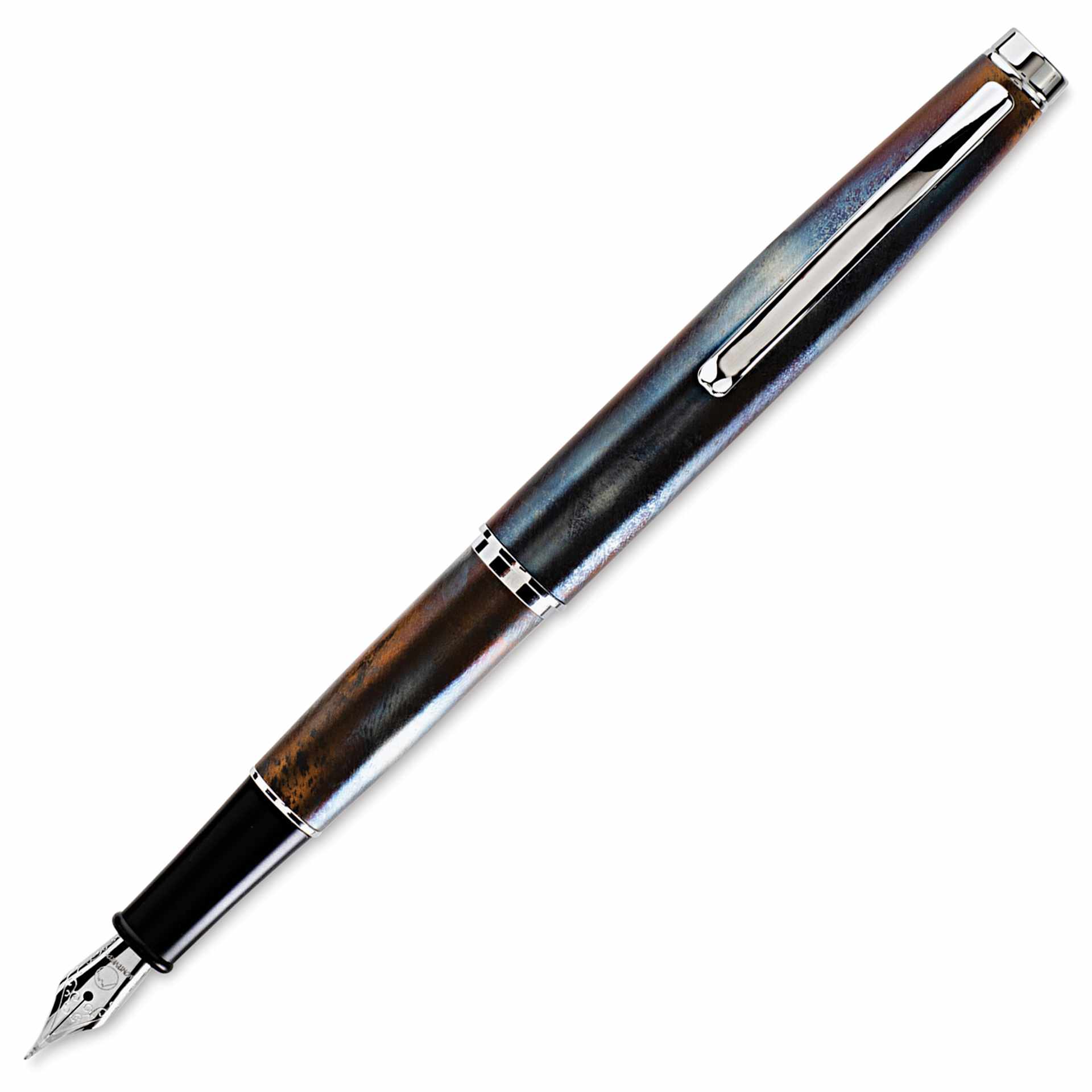 Monteverde Dakota Fountain Pen - Raw Flame, Medium Nib, uncapped (image may show a different size nib)