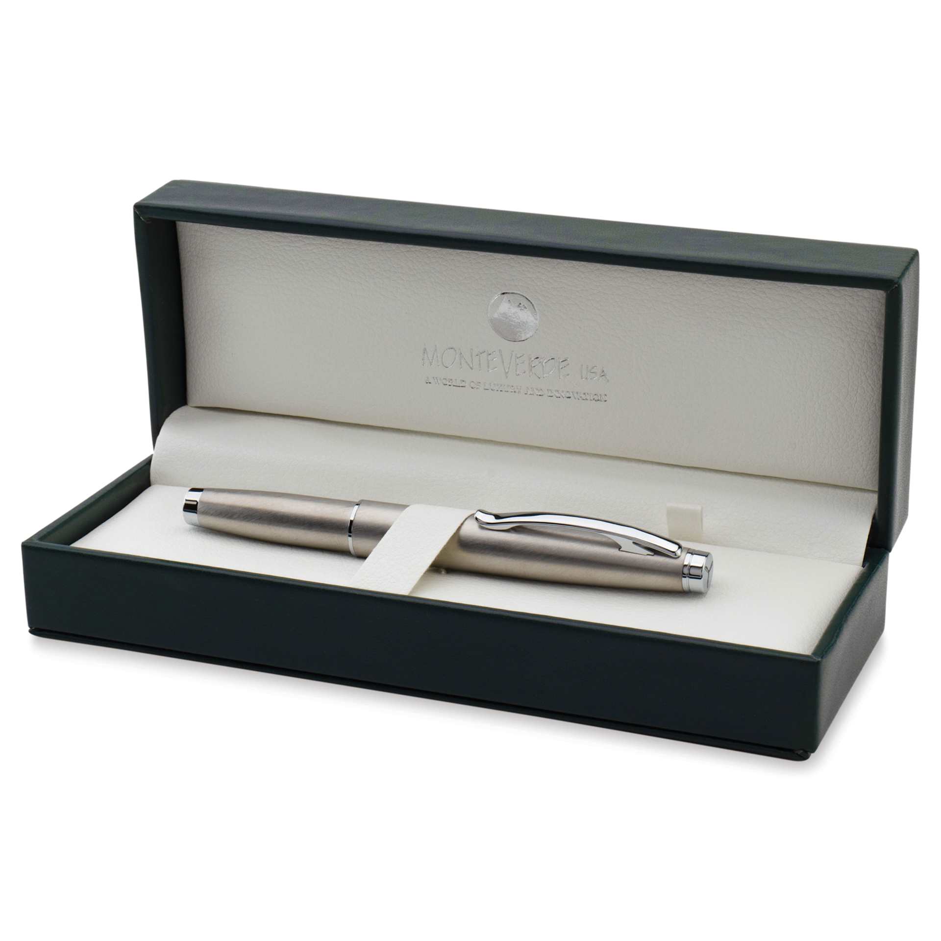Monteverde Dakota Gel Pen - Stainless Steel, in packaging