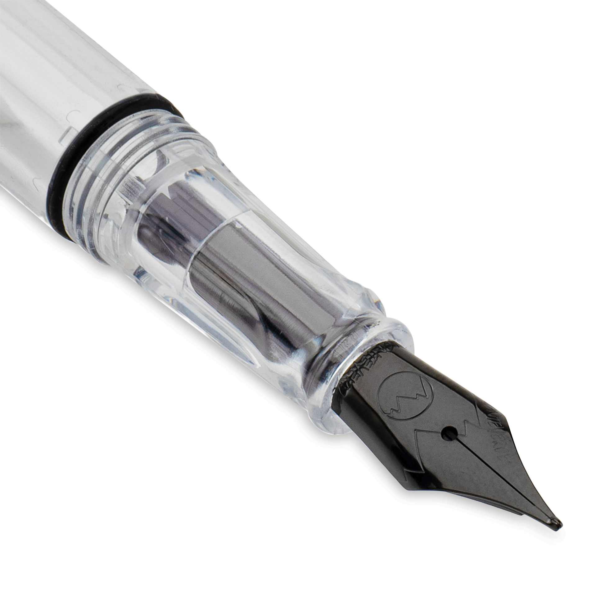 Monteverde MP1 Fountain Pen - Black Noir, close up