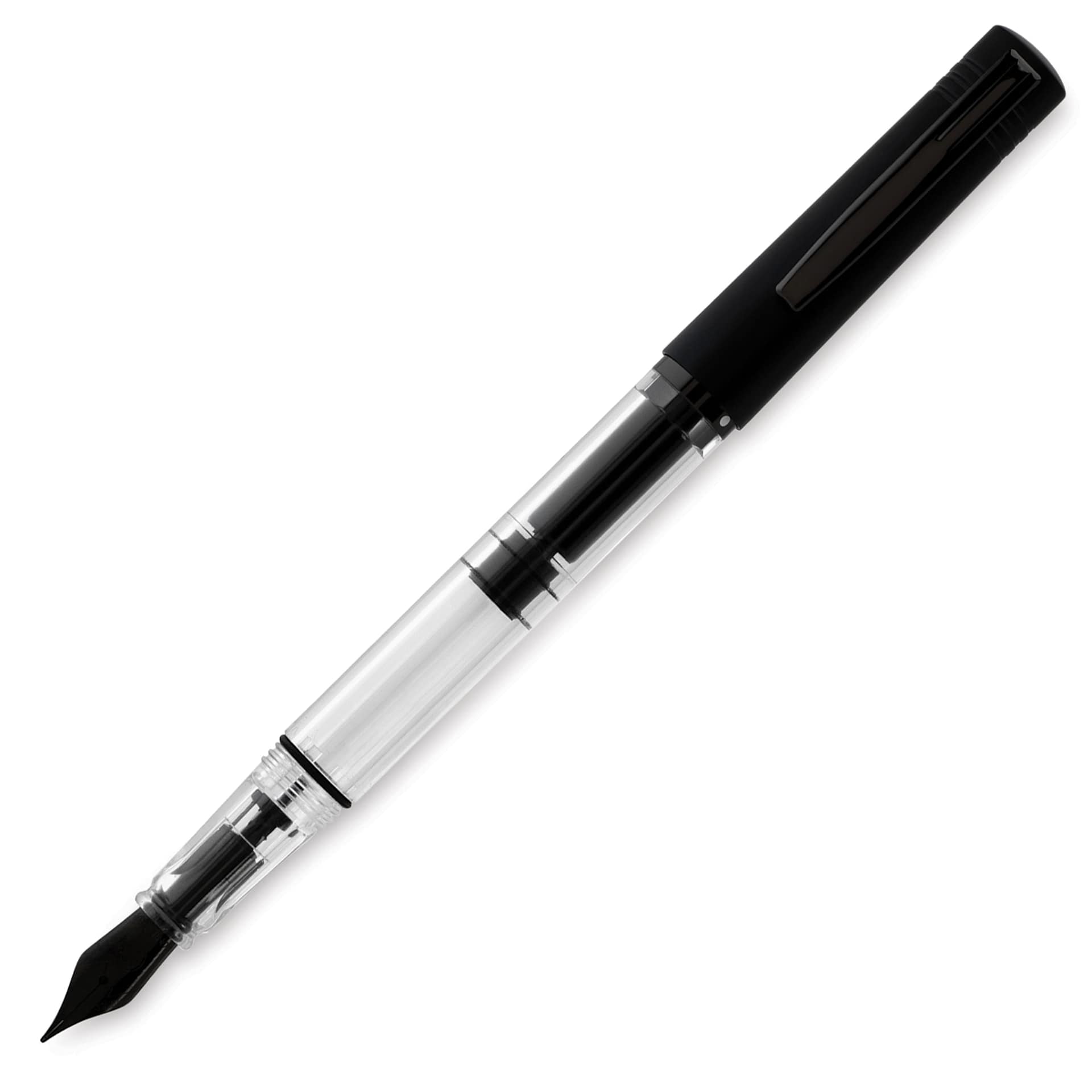 Monteverde MP1 Fountain Pen - Black Noir, Broad Nib (image may show a different size nib) 