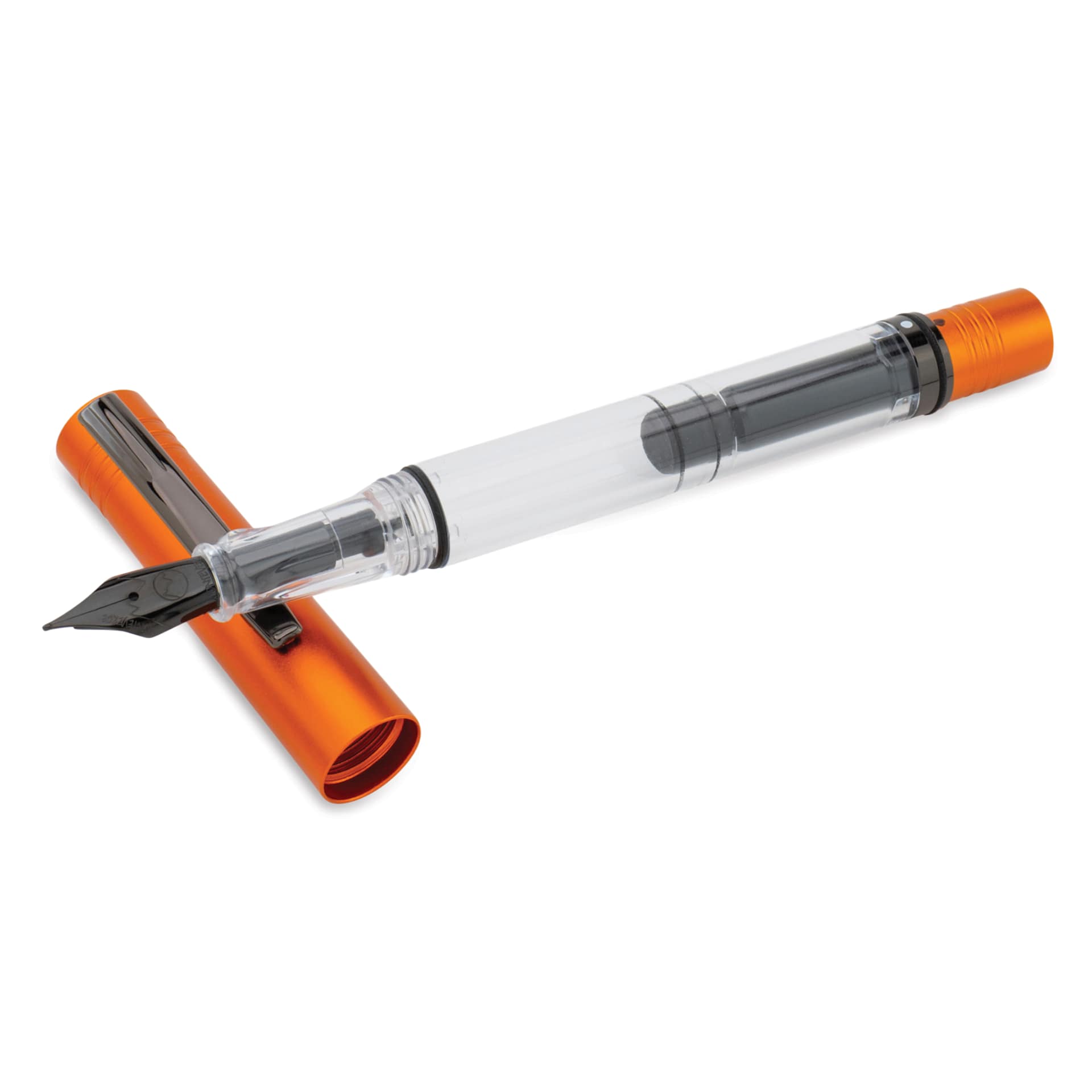 Monteverde MP1 Fountain Pen - Foxy Orange, Medium Nib with cap (image may show a different size nib)