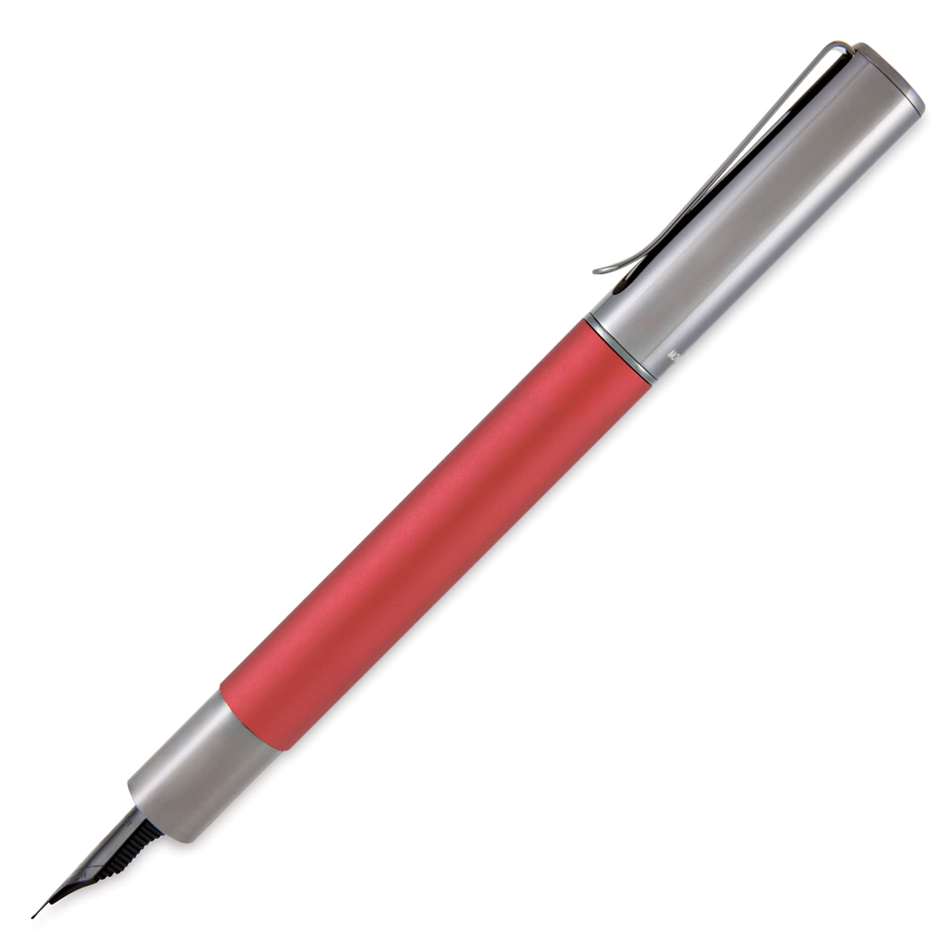 Monteverde Ritma Fountain Pen - Red, Broad Nib, side view (image may show a different size nib)