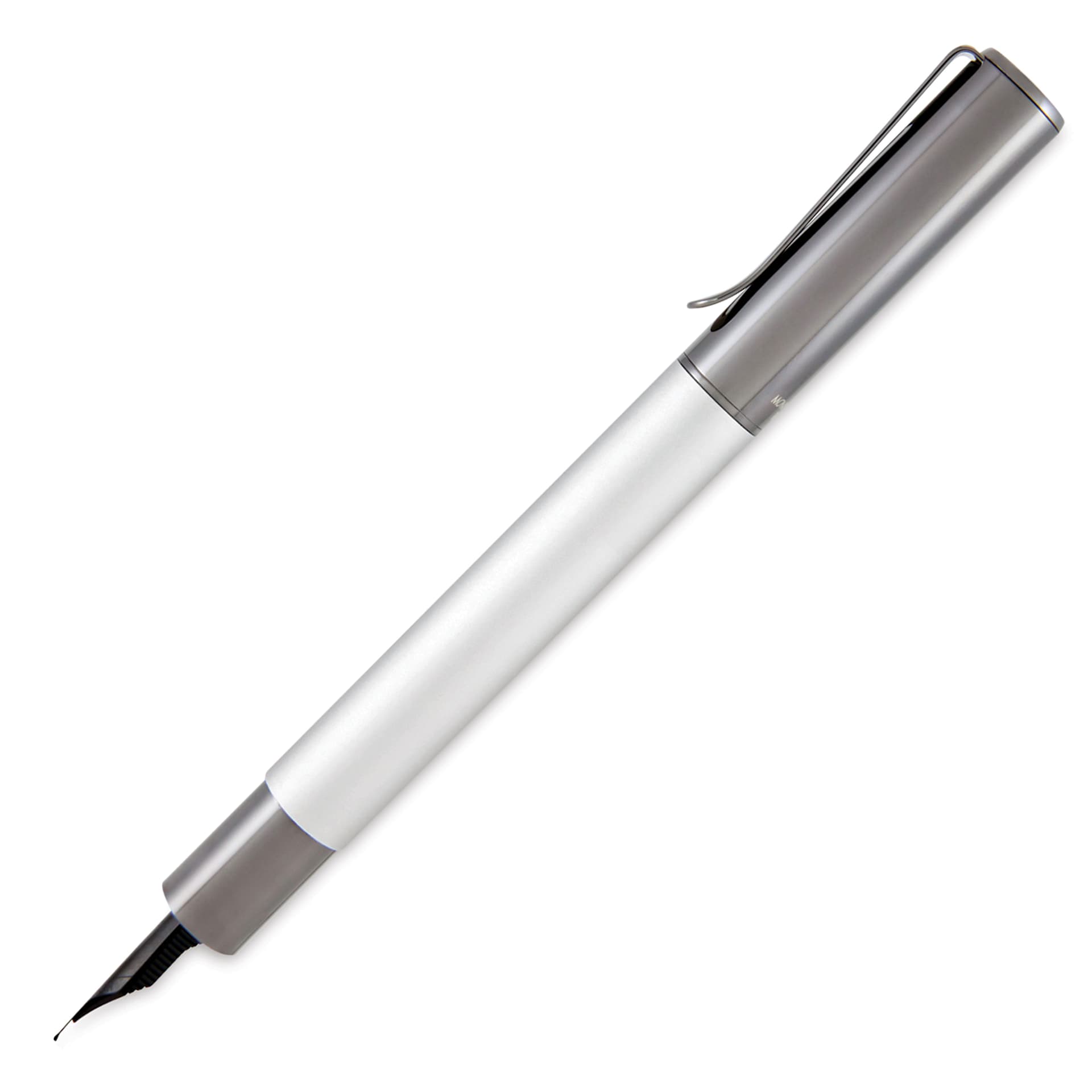 Monteverde Ritma Stub Fountain Pen - Silver, side view (image may depict a different nib style)