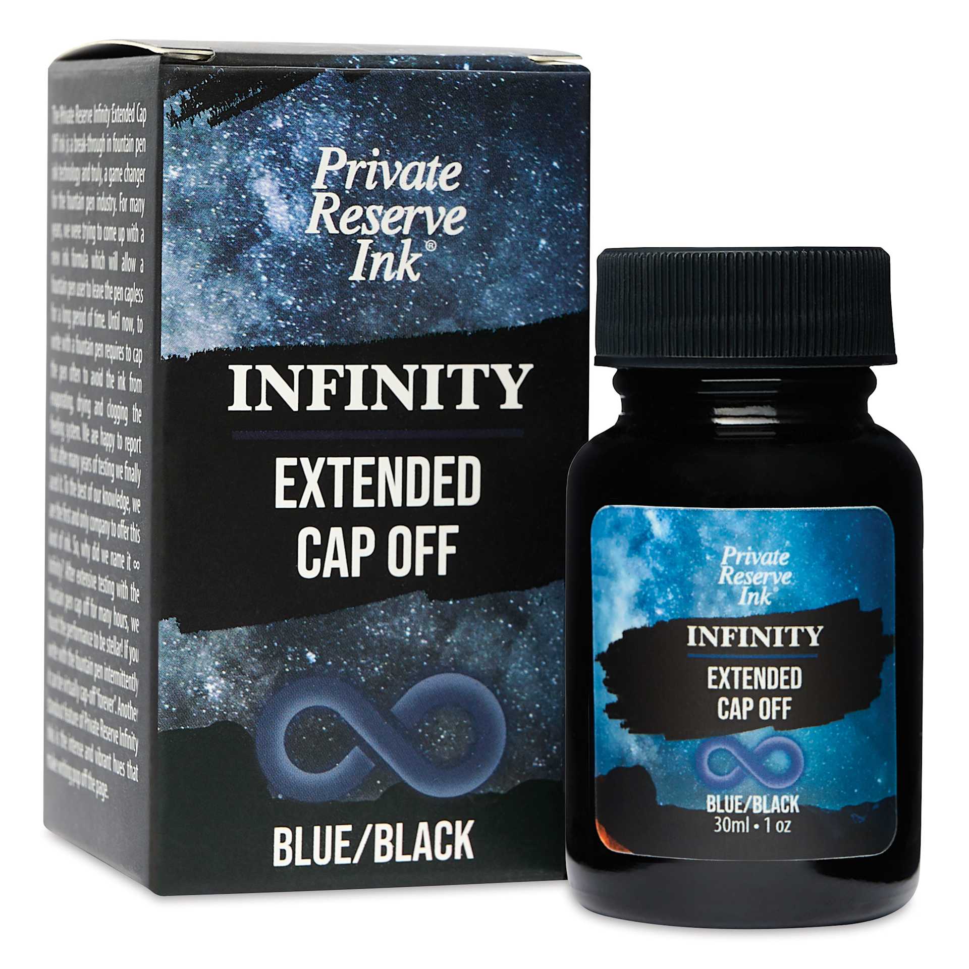 Private Reserve Infinity Ink - Blue Black, 30 ml bottle with packaging