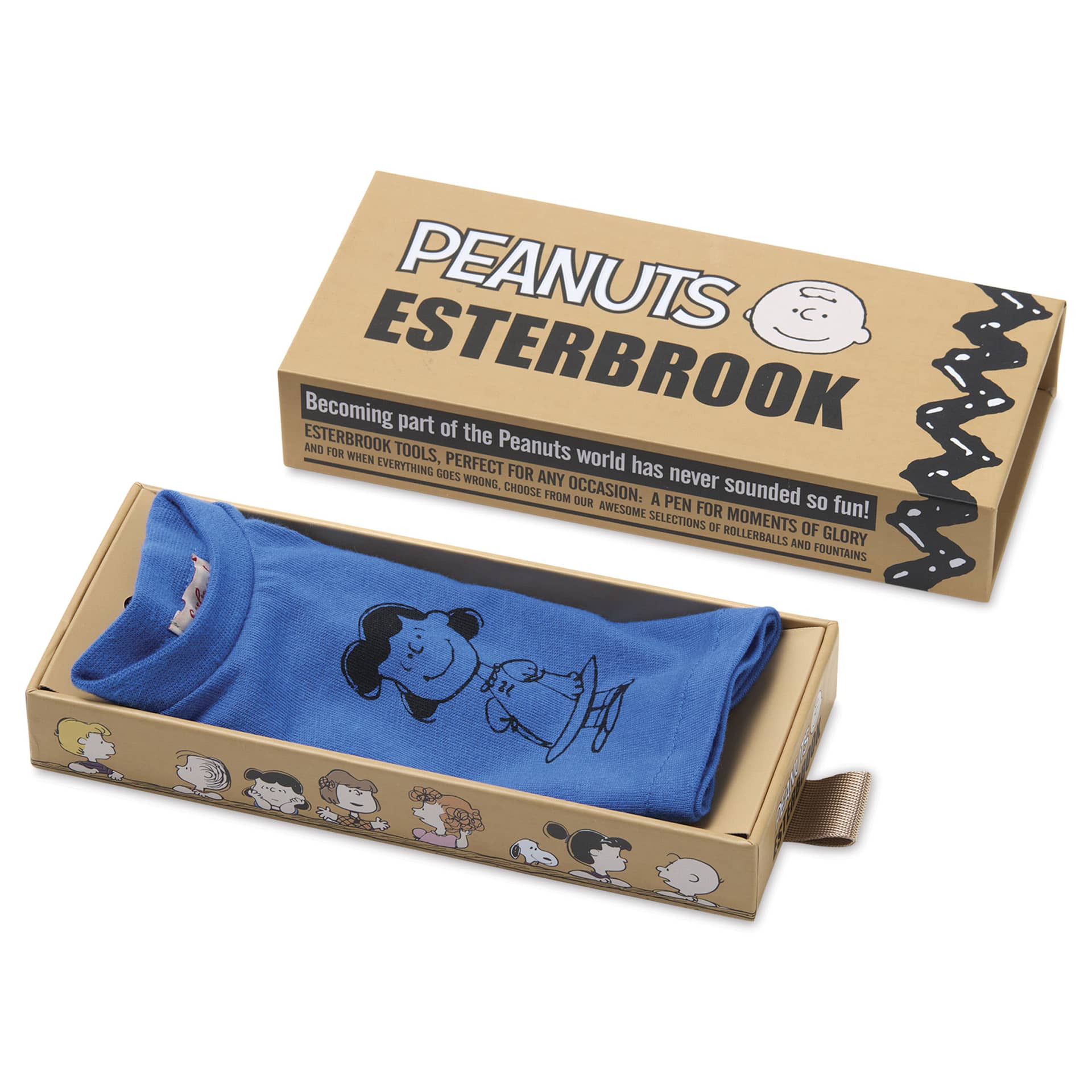 Esterbrook Peanuts 75th Anniversary Fountain Pen - Lucy packaging with collectible
