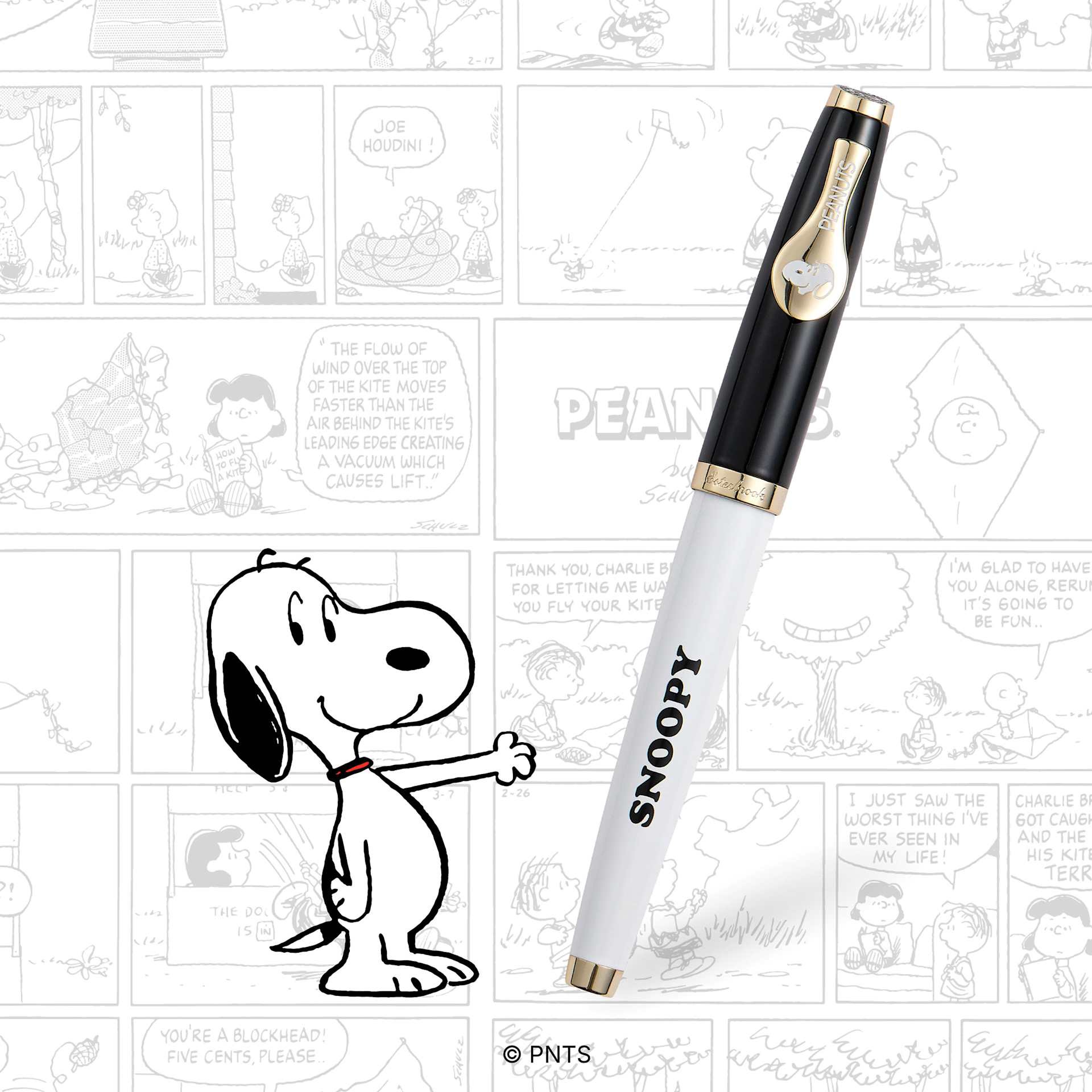 Esterbrook Peanuts 75th Anniversary Fountain Pen - Snoopy pen with cartoon