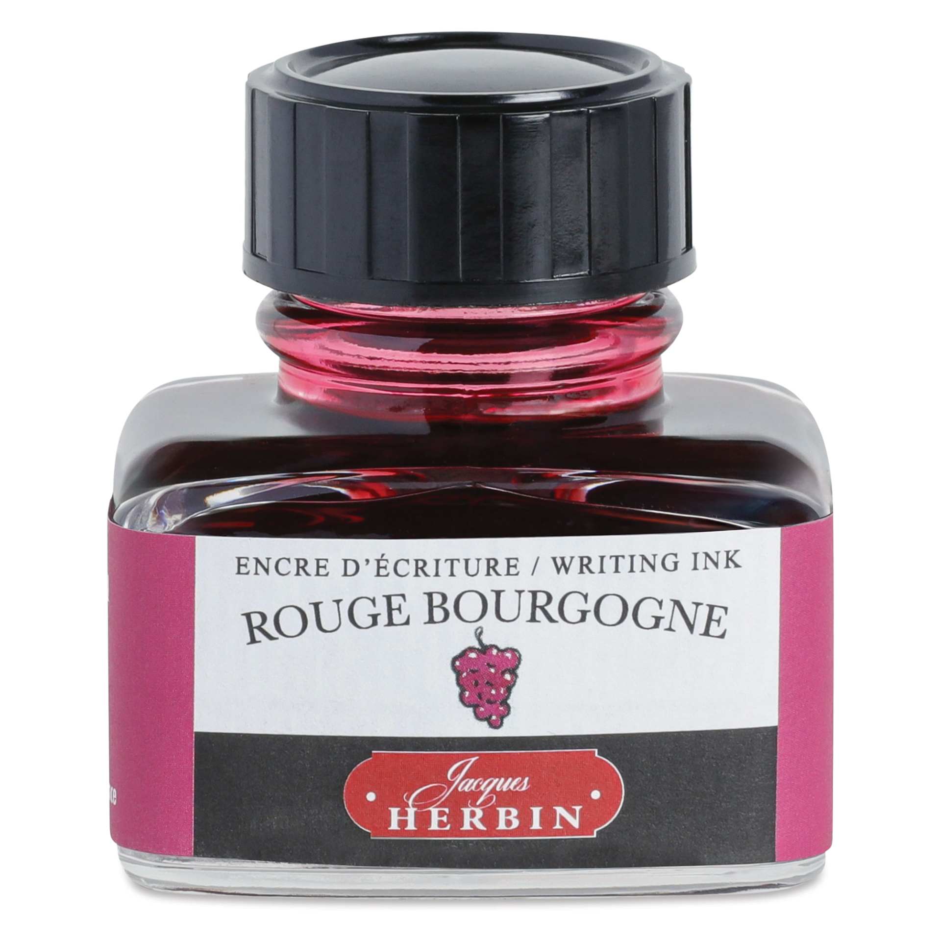 Herbin La Perle des Encres The Jewel of Inks Fountain Pen Ink - Rouge Bourgogne (Burgundy Red), 30 ml