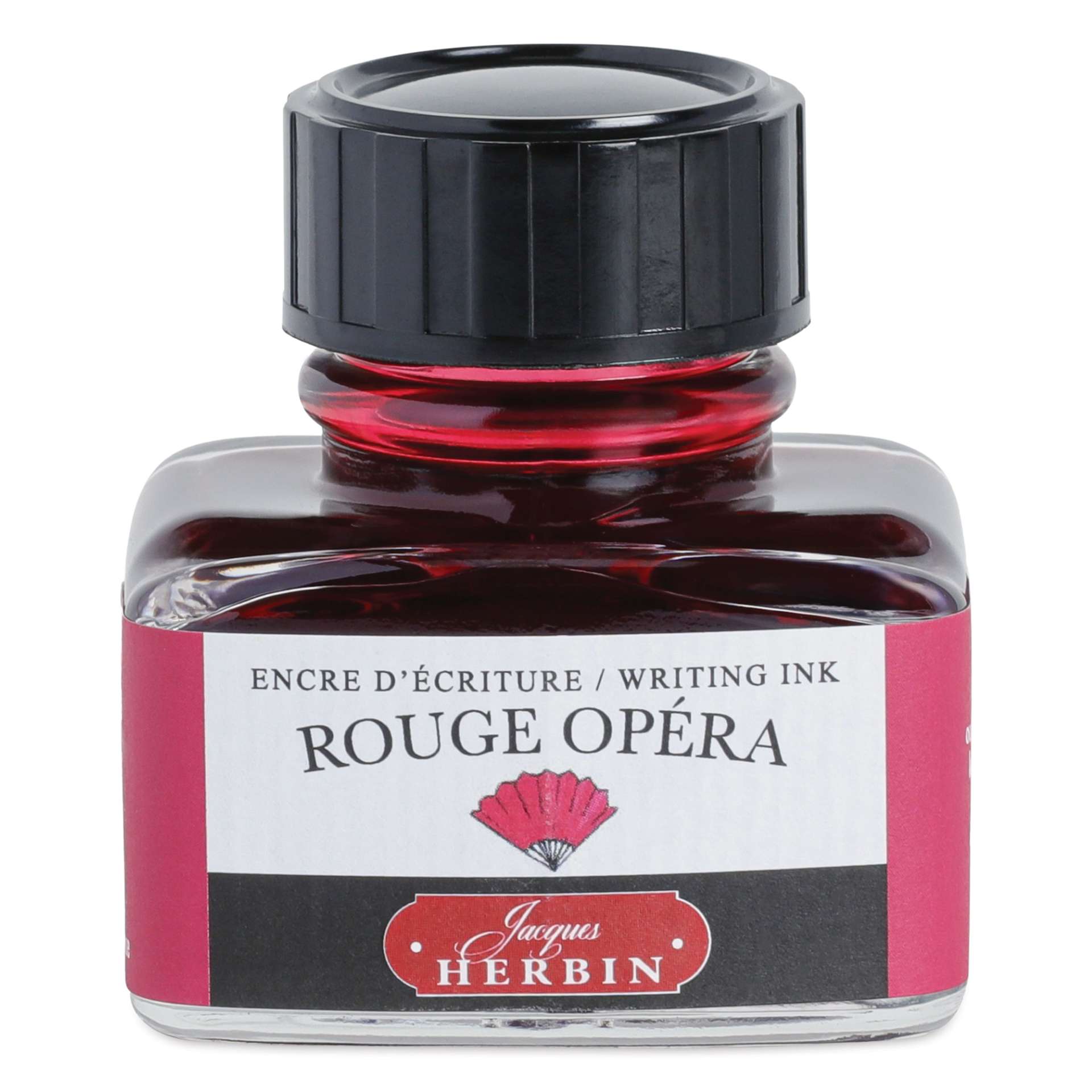 Herbin La Perle des Encres The Jewel of Inks Fountain Pen Ink - Rouge Opera (Opera Red), 30 ml