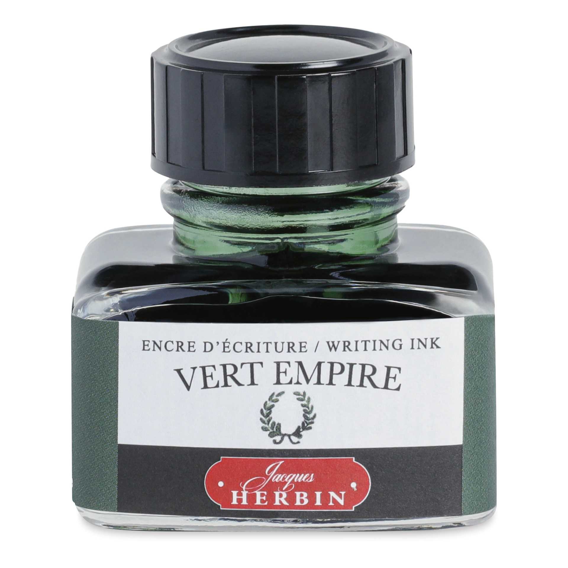 Herbin La Perle des Encres The Jewel of Inks Fountain Pen Ink - Vert Empire (Empire Green), 30 ml